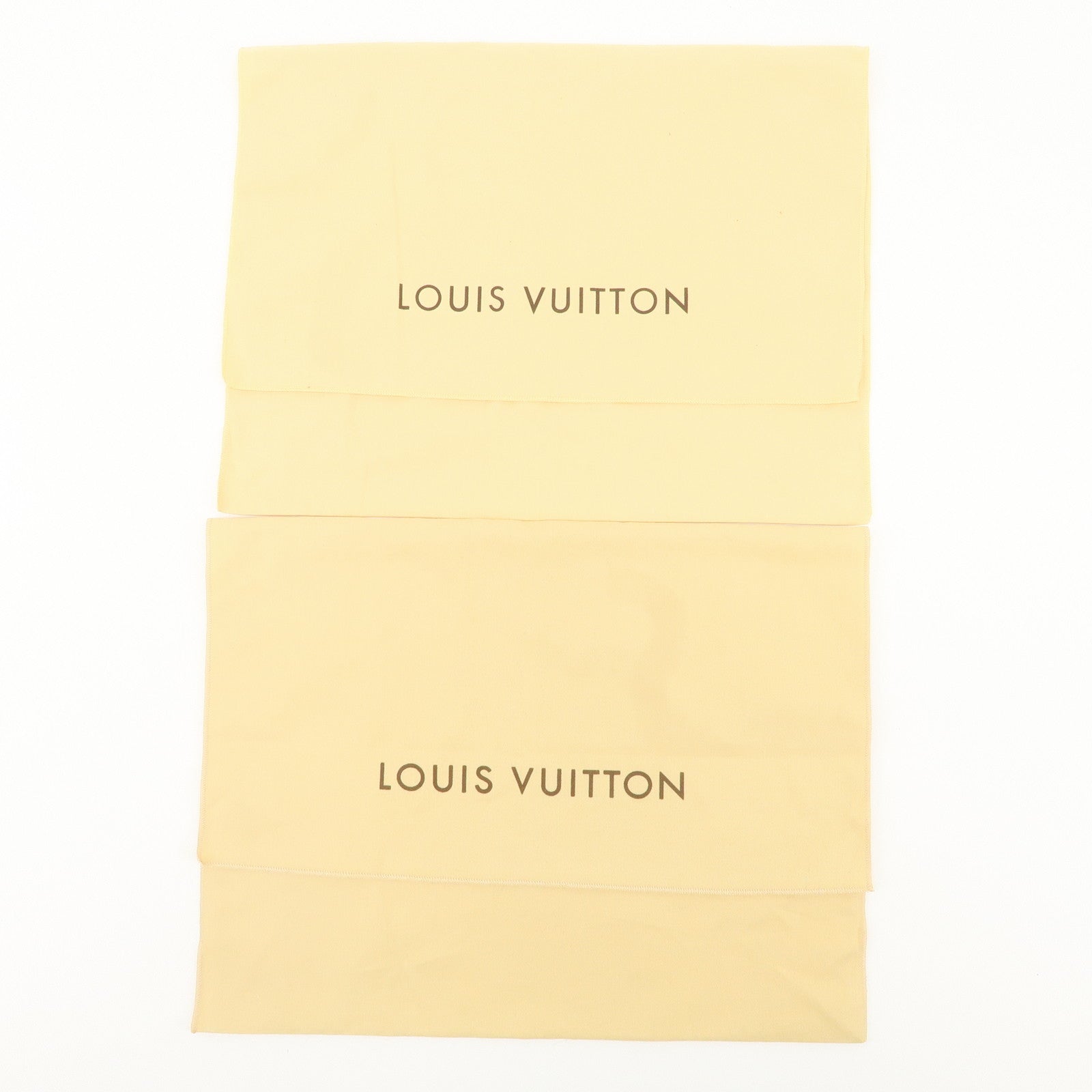 Louis Vuitton Set of 10 Dust Bag Storage Bag Flap Style Beige Used