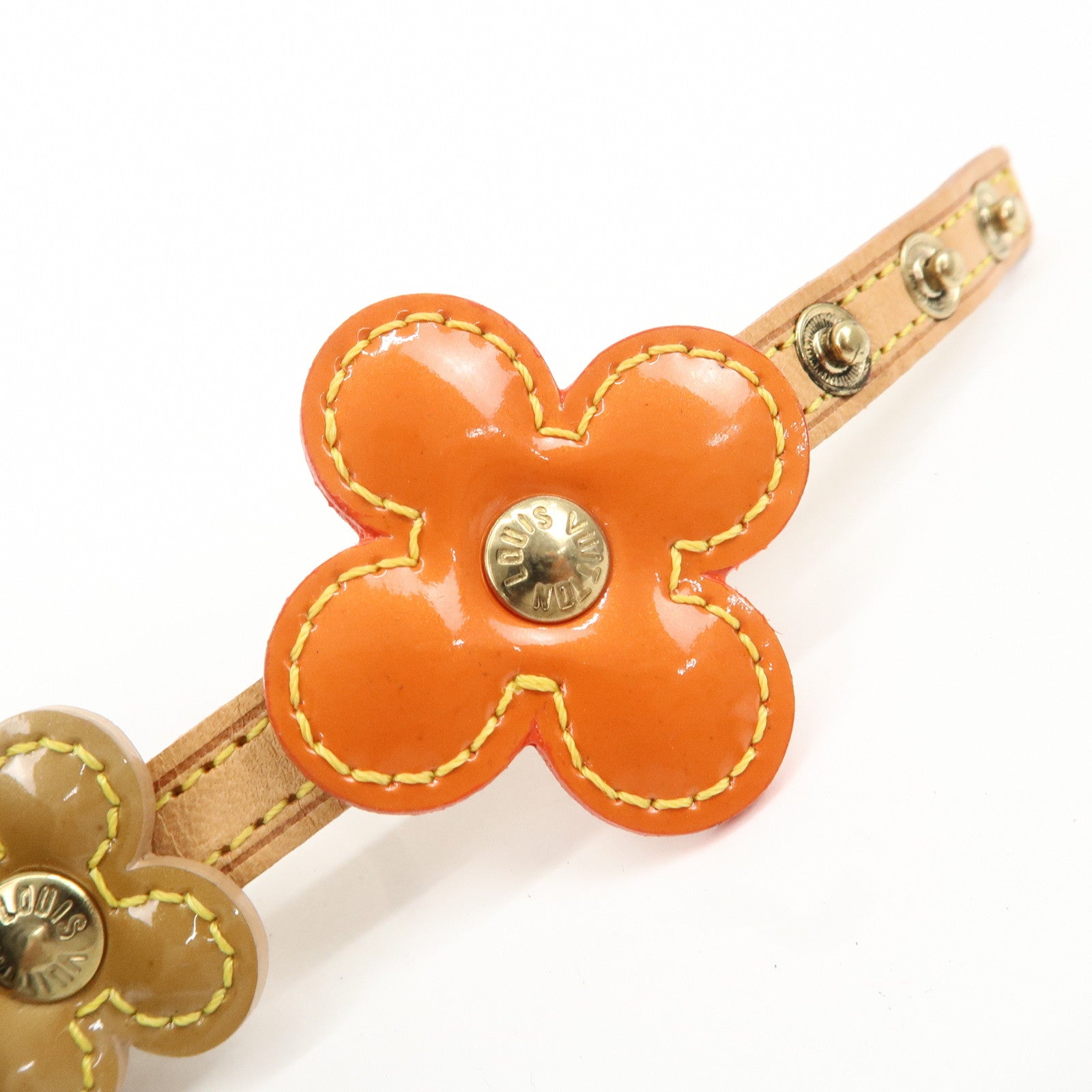 Louis Vuitton Flower Bracelet Choker Orange M92253 Used