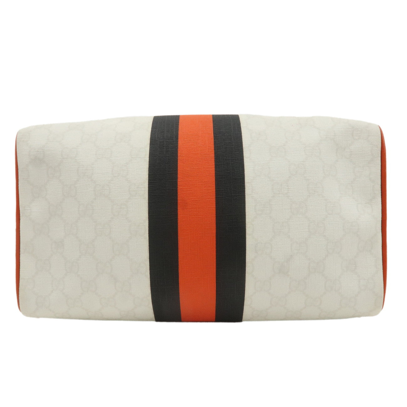 GUCCI Joyline GG Supreme Leather Boston Bag Orange Ivory 189895