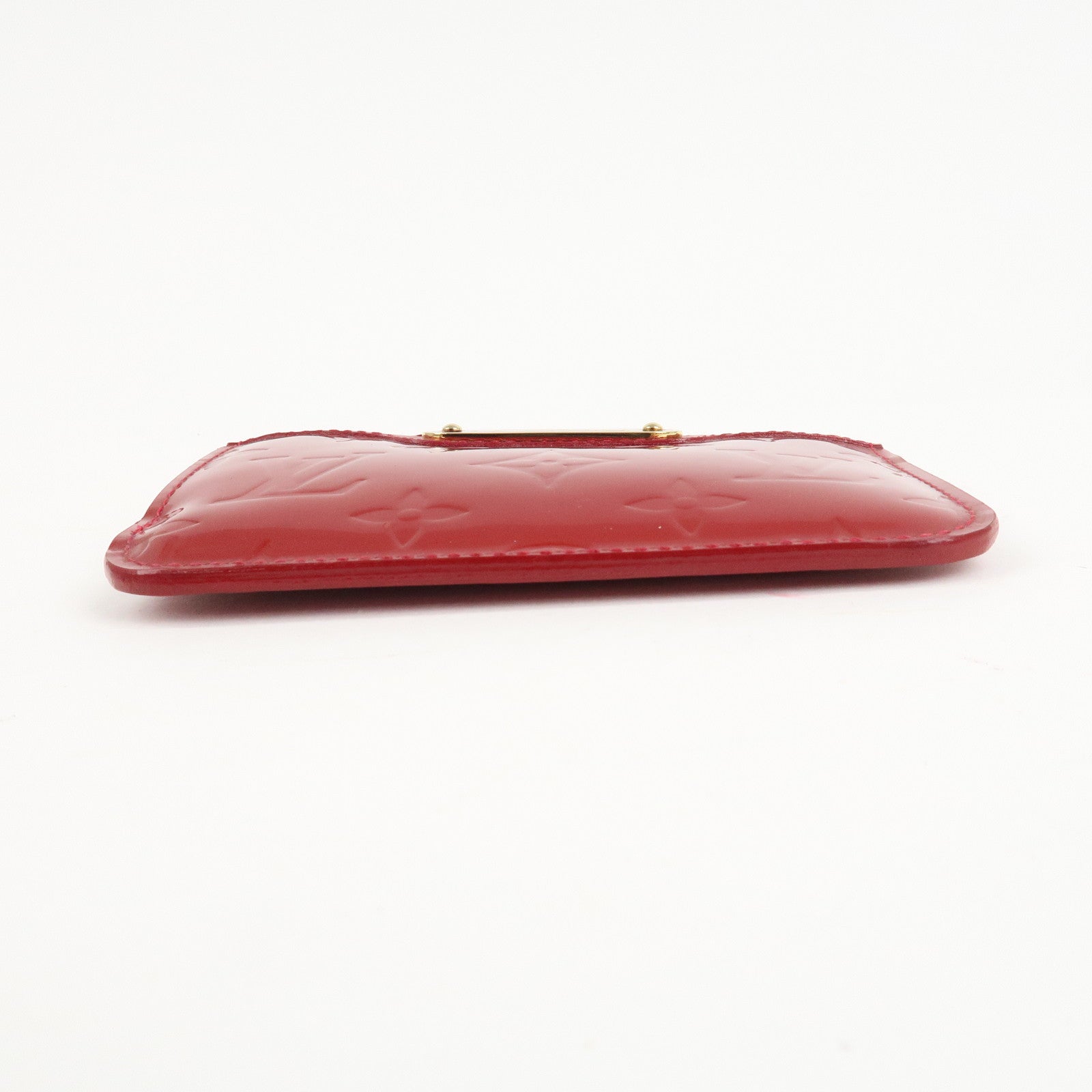 Louis Vuitton Vernis Pochette Cles Coin Case NM Red M93559 Used