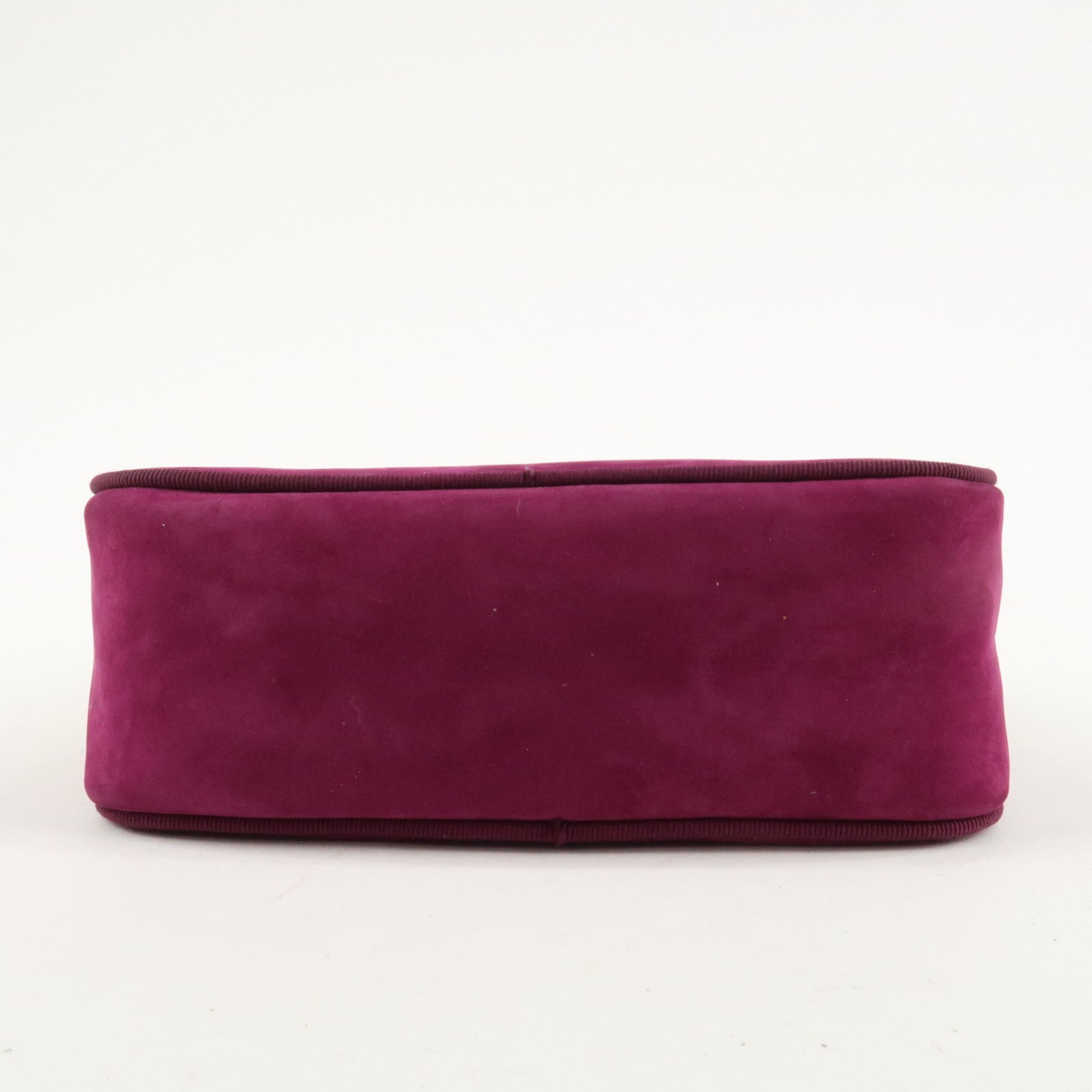 Ferragamo Vara Ribbon Suede Leather Shoulder Bag Purple