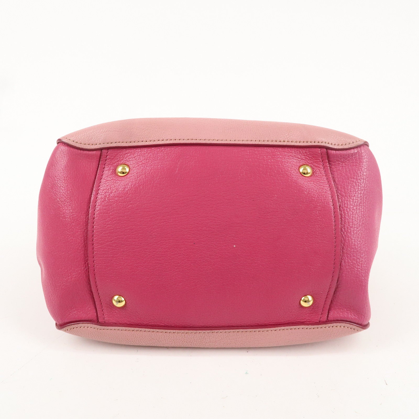 MIU MIU Leather 2WAY Bag Hand Bag Shoulder Bag Pink