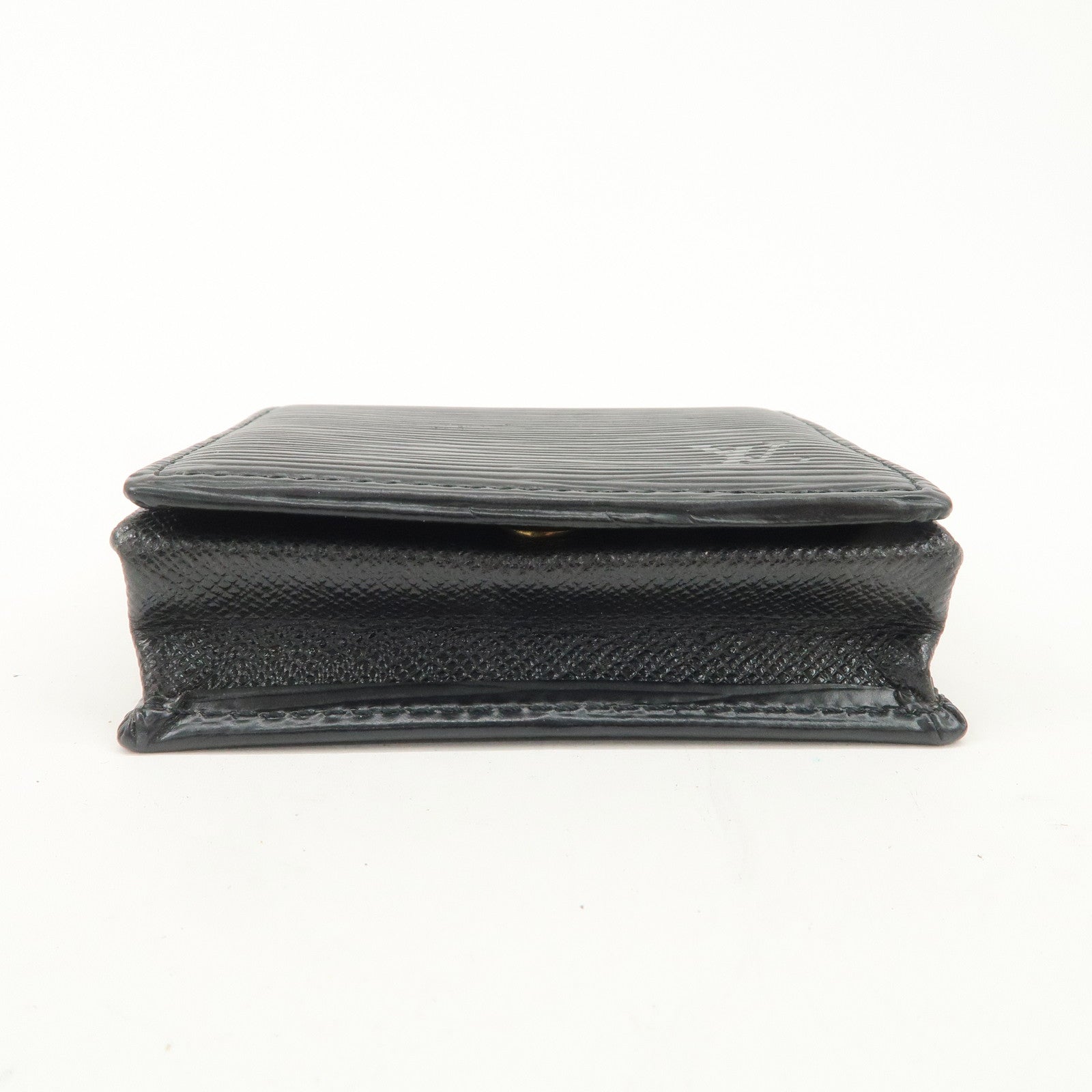 Louis Vuitton Epi Porte Monnaie Bowatt Coin Case Noir Black M63692 Used