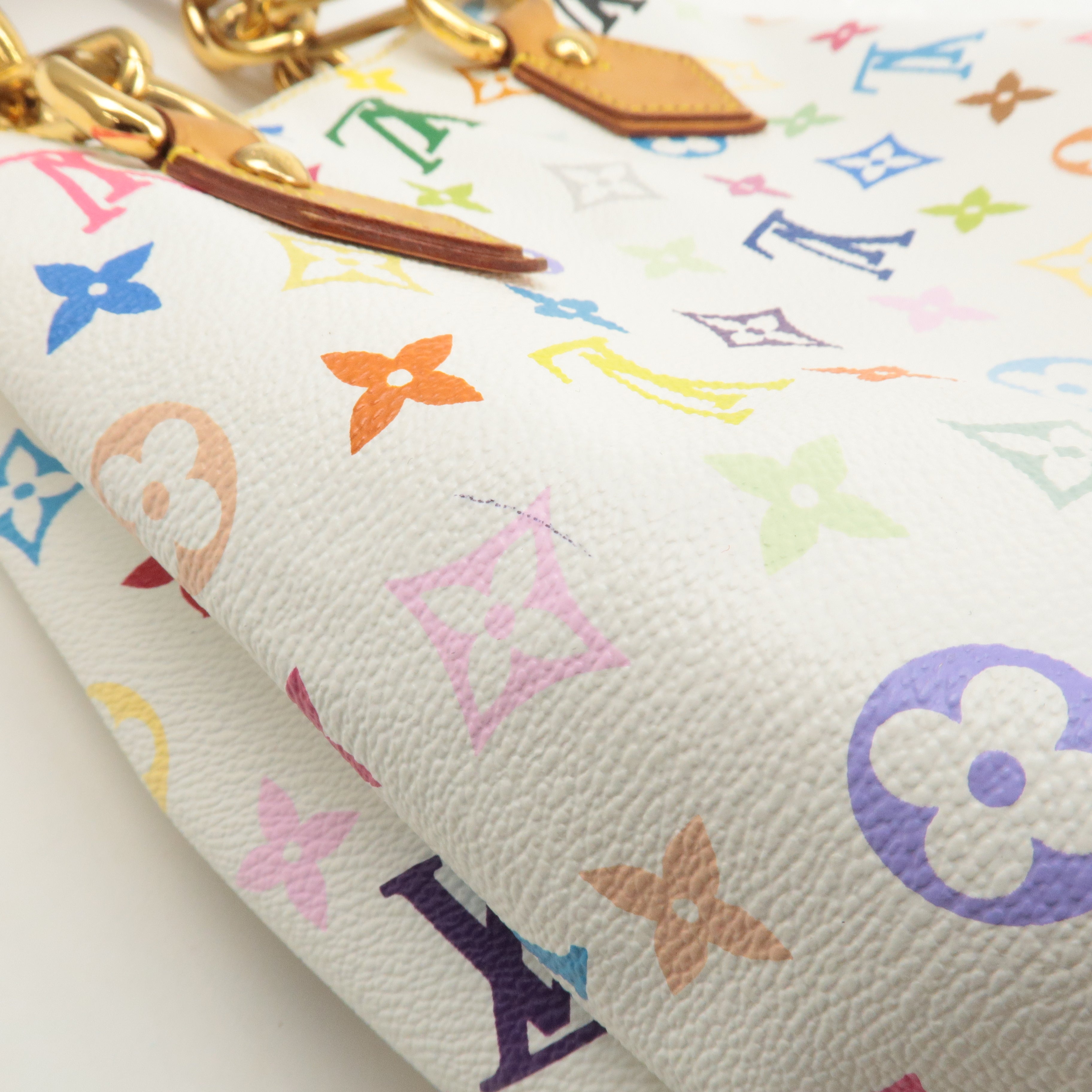 Louis Vuitton Monogram Multicolor Audra Hand Bag Blanc M40047