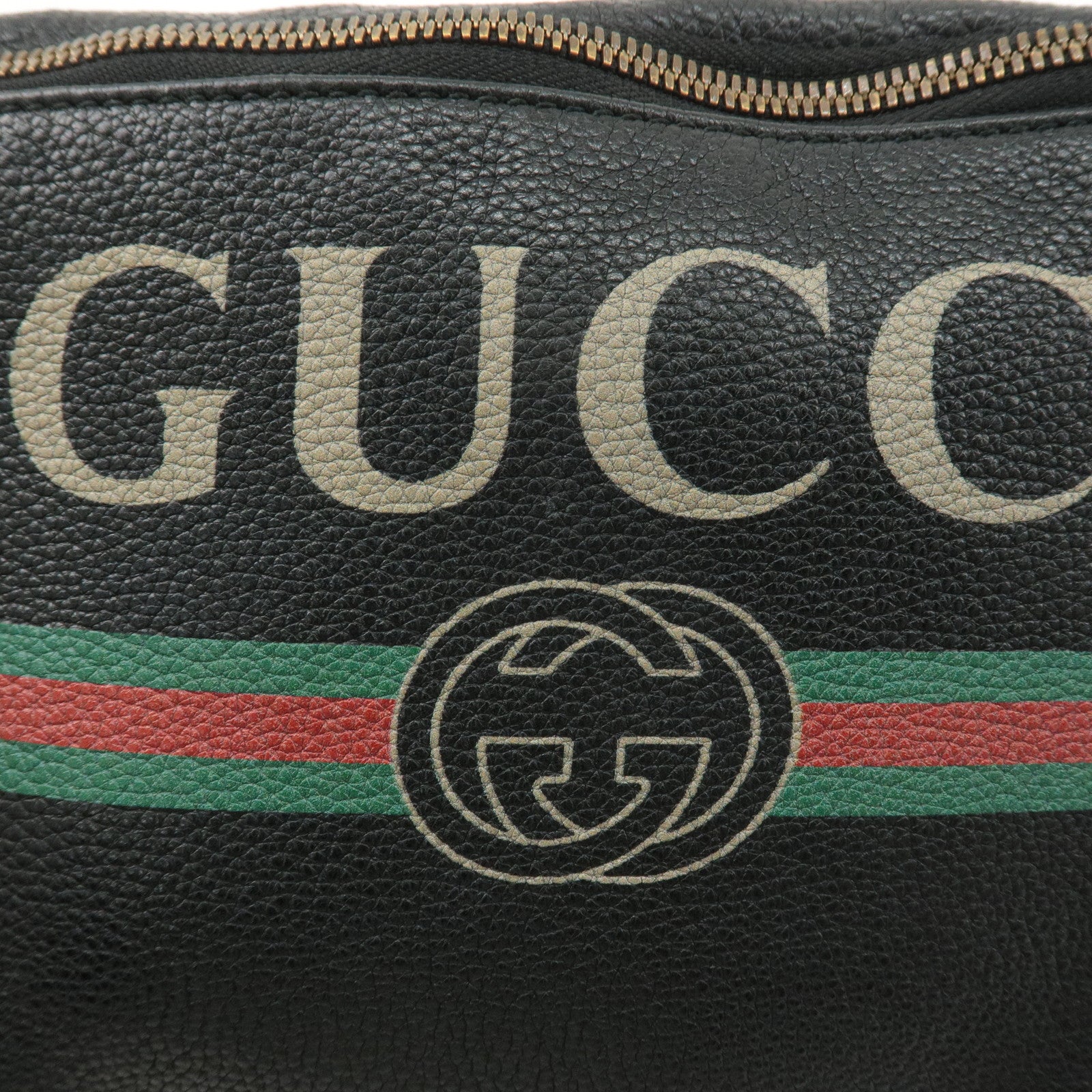 GUCCI Sherry Leather Waist Bag Black 493869