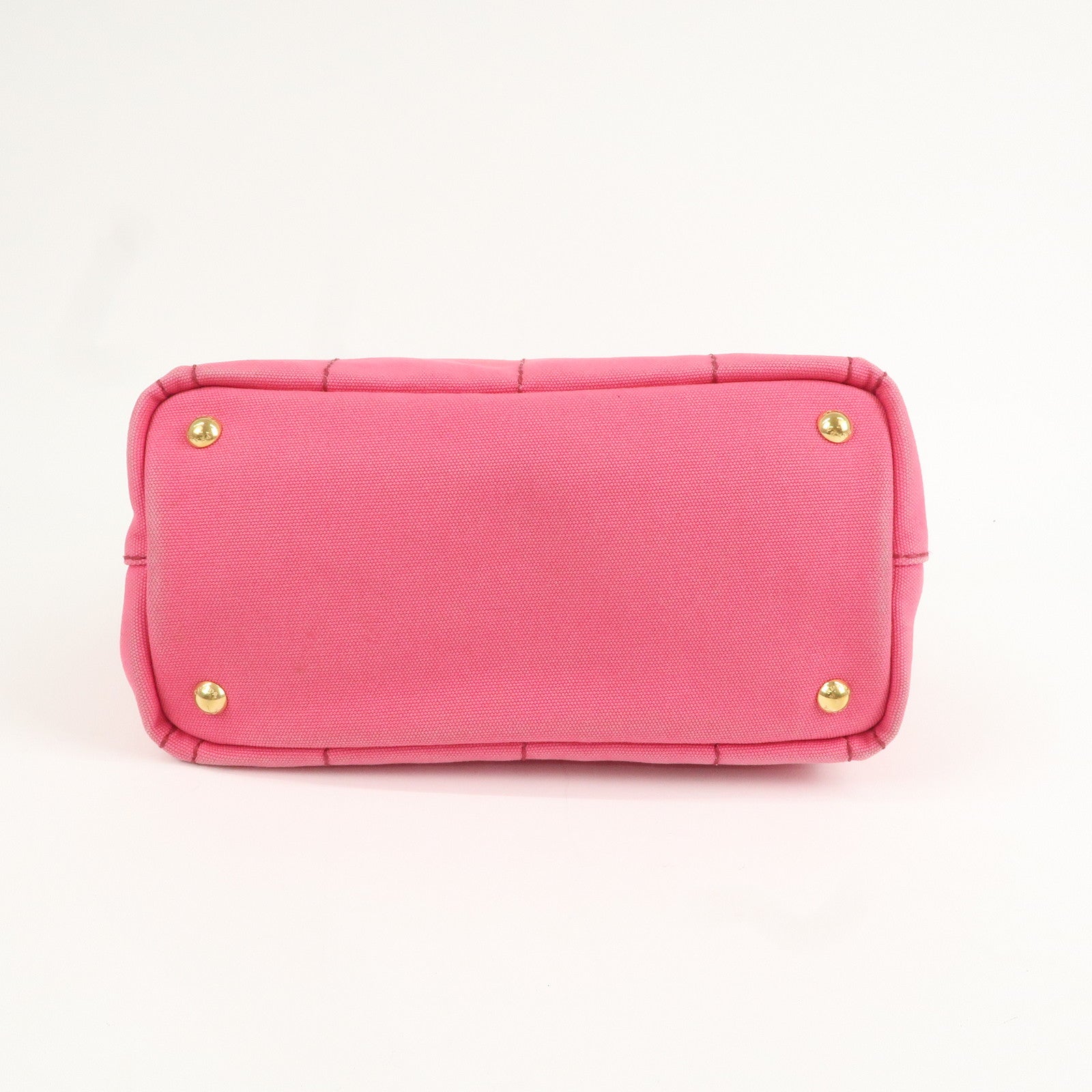 PRADA Logo Canapa Mini Canvas 2Way Bag Pink 1BG439