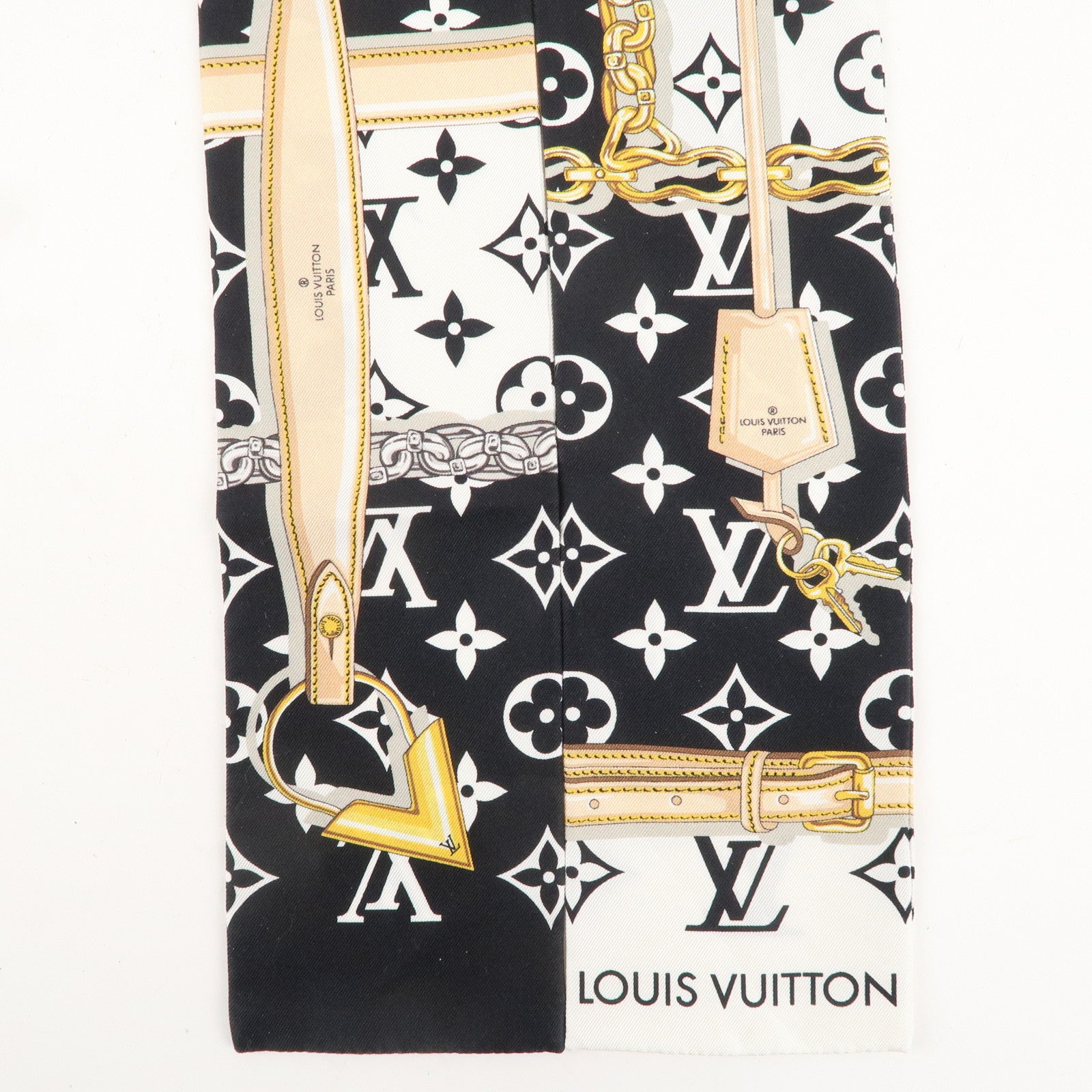 Louis Vuitton Bandeau Monogram Confidential Scarf 100% Silk M78656