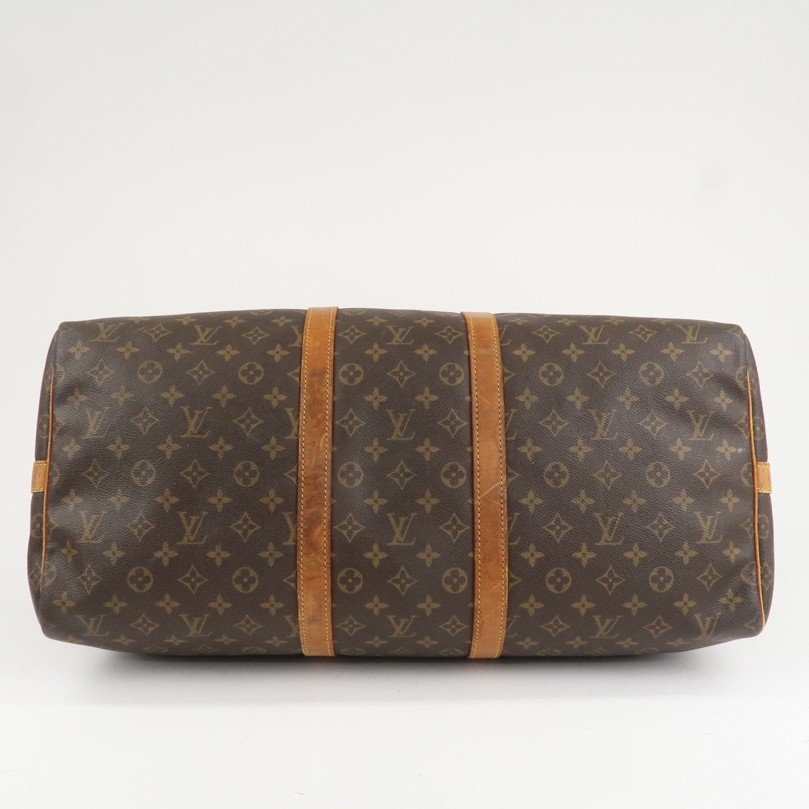 Louis Vuitton Keep All Bandouliere 55 Boston Bag Brown M56714 Used