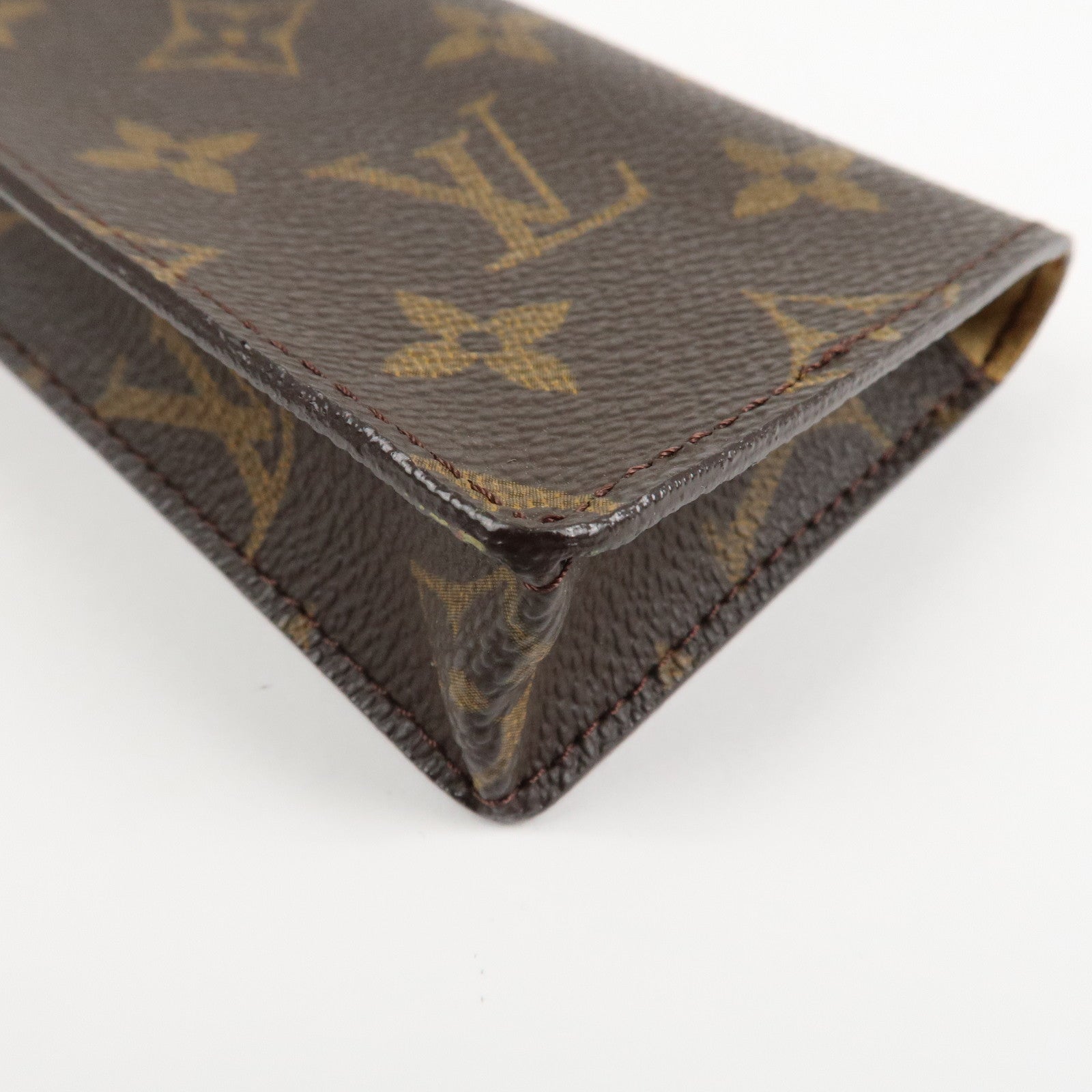 Louis Vuitton Monogram Set of 2 Glasses Case Brown M62962 Used