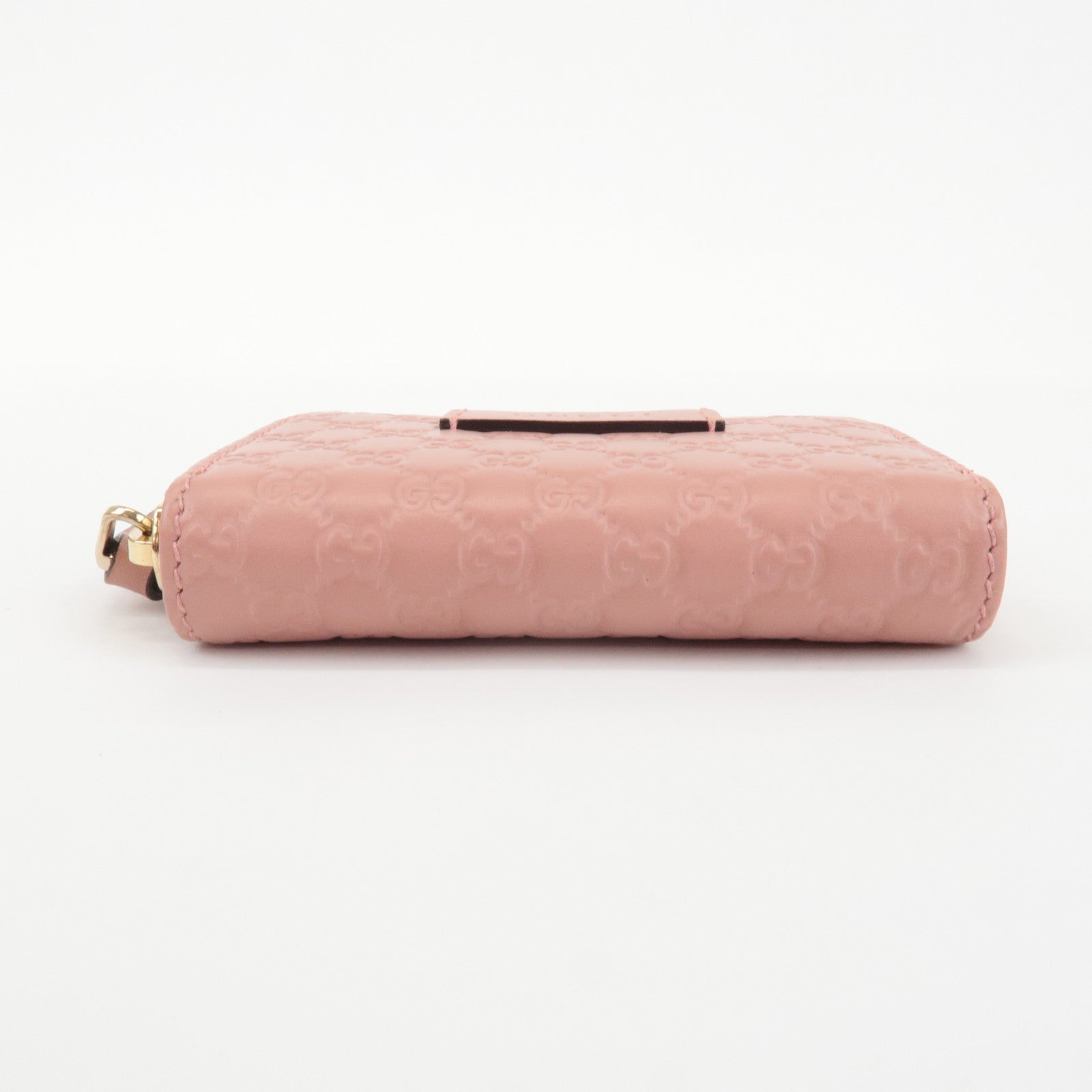 GUCCI Micro Guccissima Leather Mini Coin Case Pink 449896