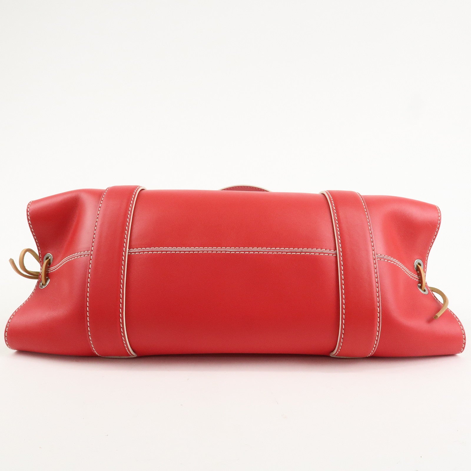 TOD
S Leather Hand Bag Shoulder Bag Red Used