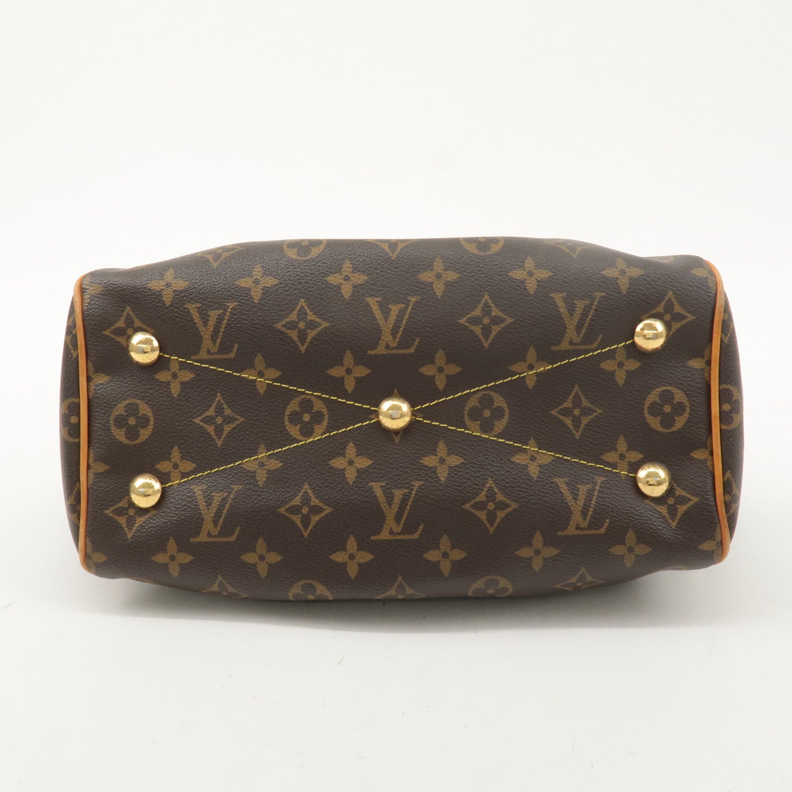 Louis Vuitton Monogram Tivoli PM Hand Bag Brown M40143