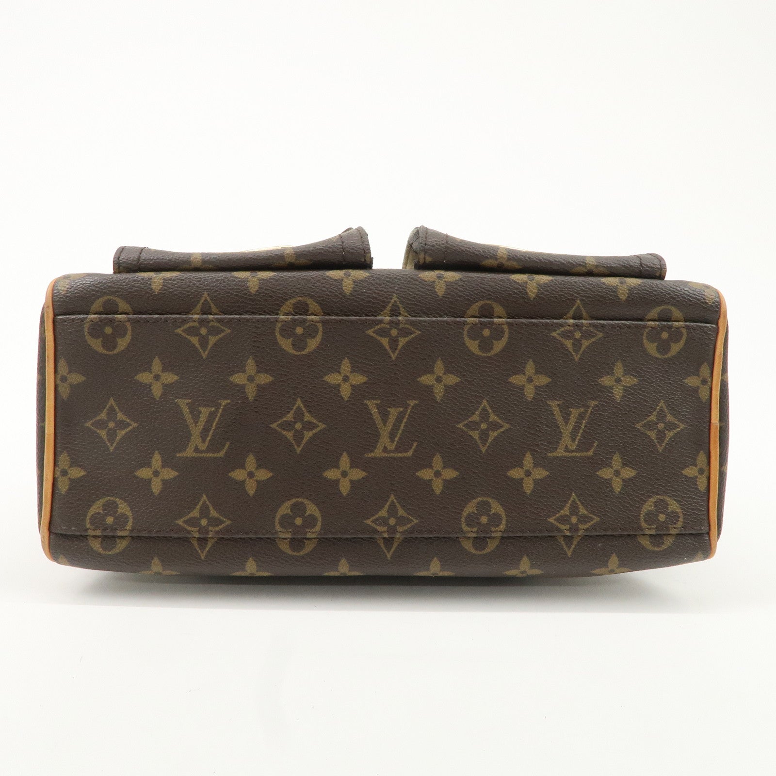 Louis Vuitton Monogram Manhattan PM Hand Bag Brown M40026 Used