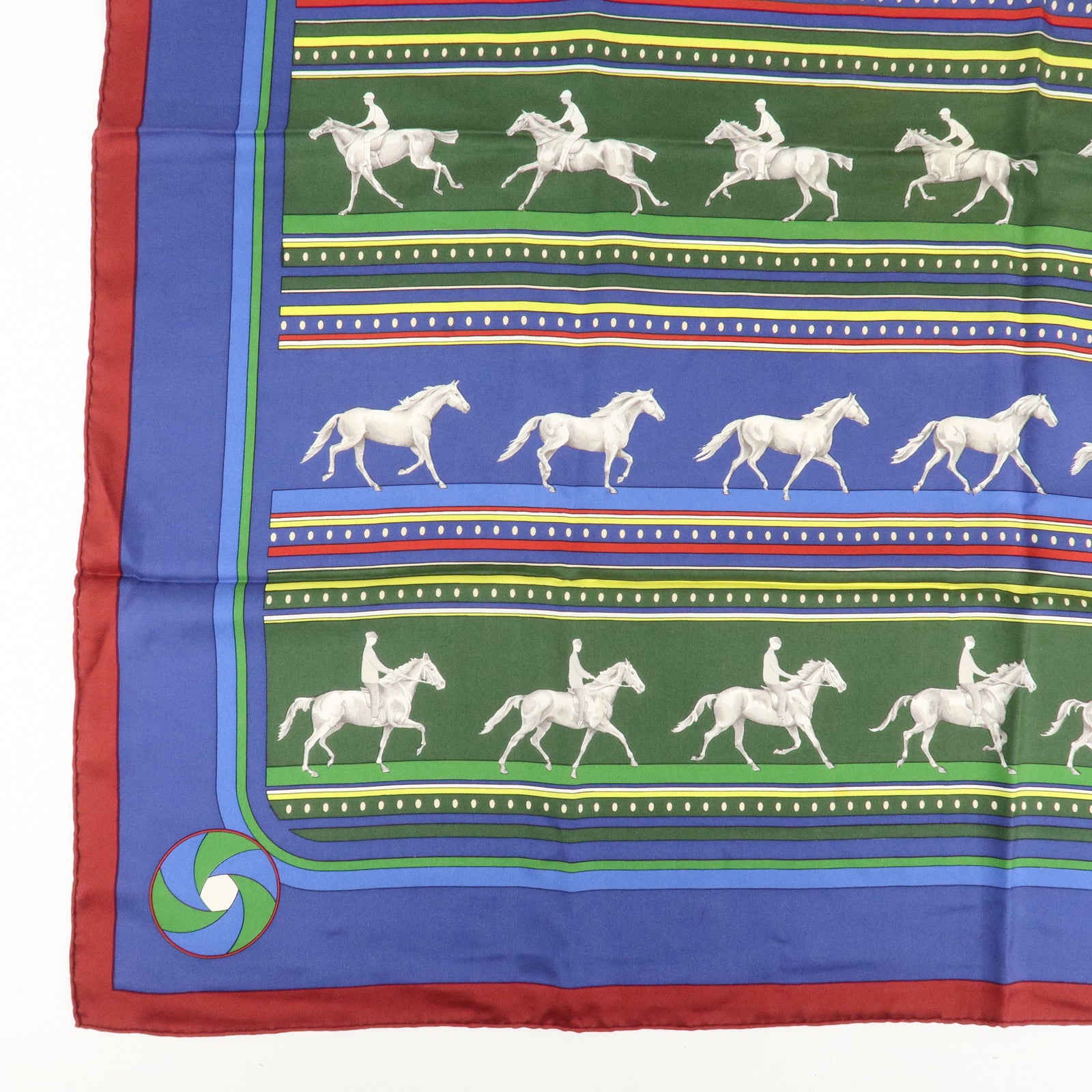 HERMES Carre 90 Silk 100% Scarf SEQUENCES Horse Print