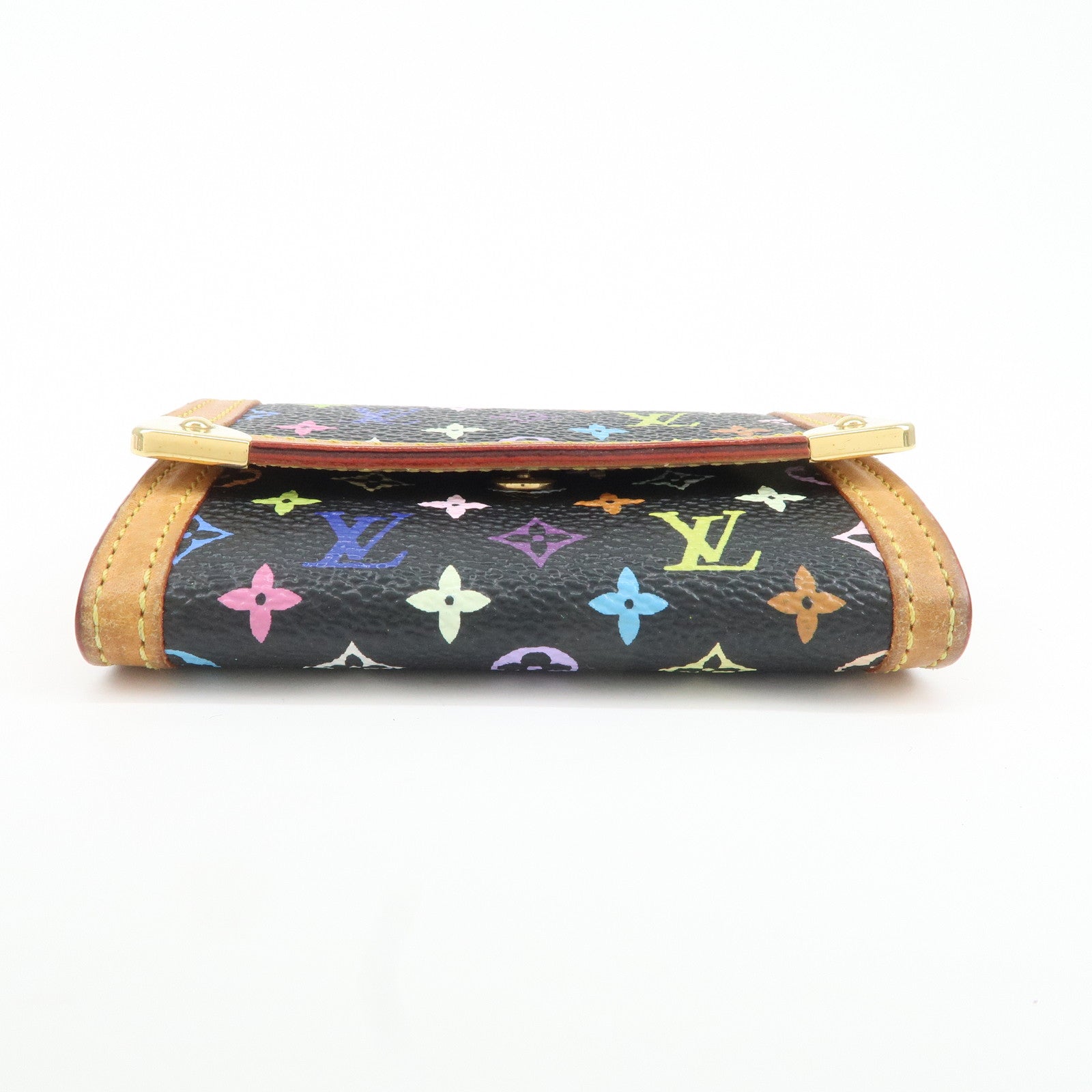 Louis Vuitton Multicolor Porte Monnaie Plat Coin Case M92656 Used