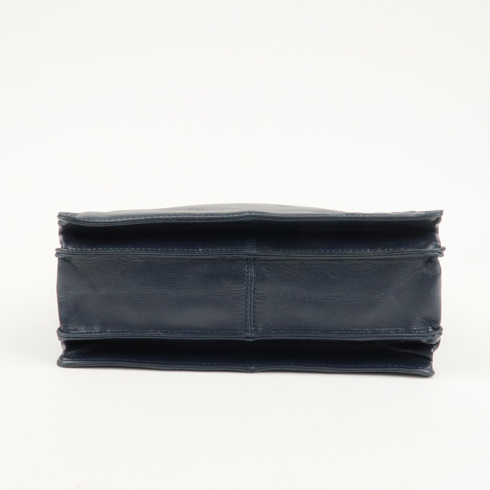 LOEWE Anagram Leather Shoulder Bag Navy