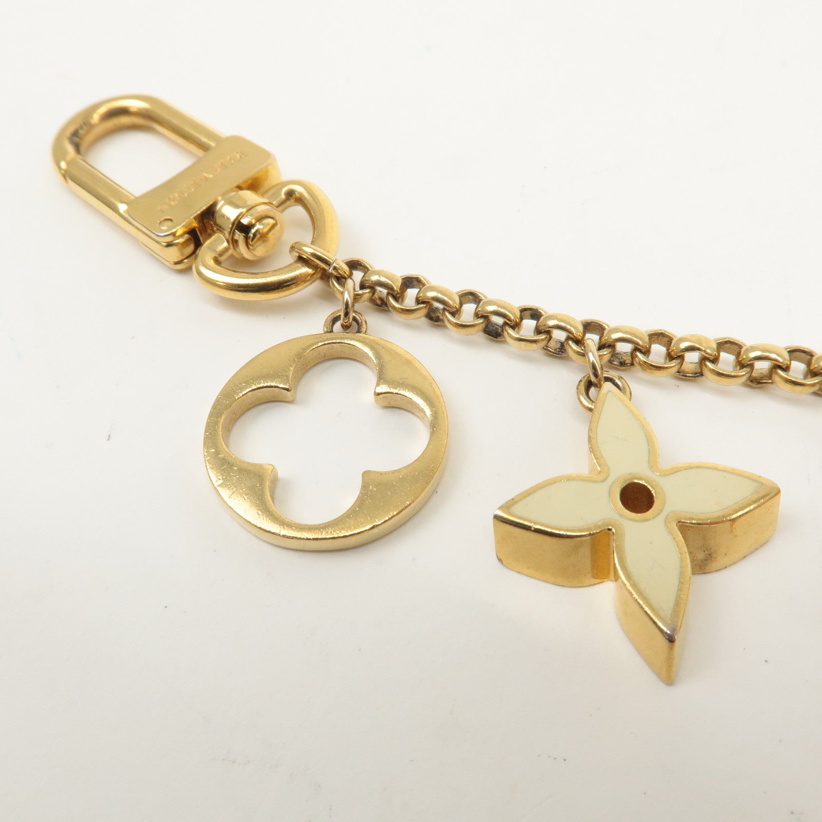 Louis Vuitton Fleur de Monogram LV Logo Bag Charm M65111