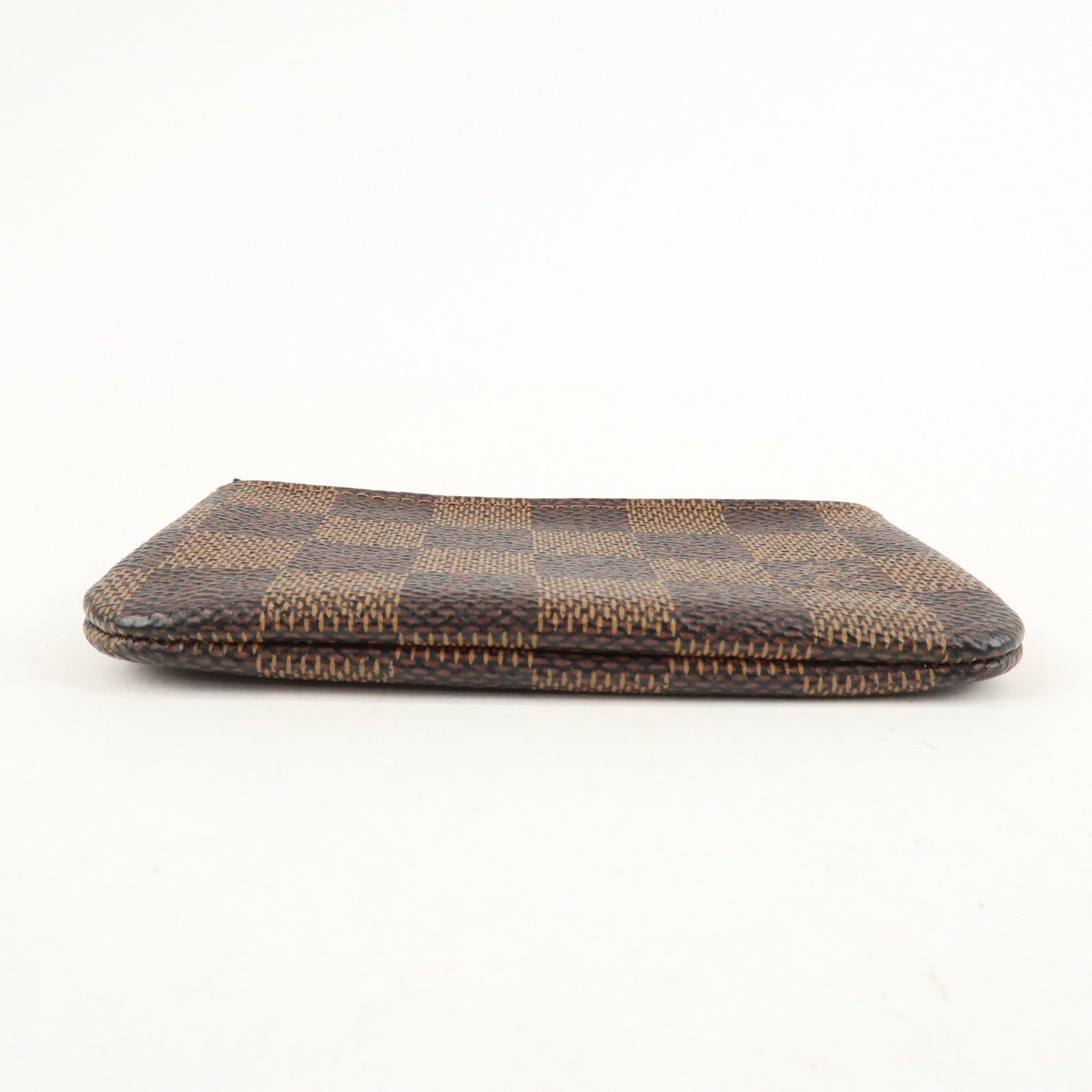 Louis Vuitton Damier Pochette Cles Coin Case Brown N62658 Used