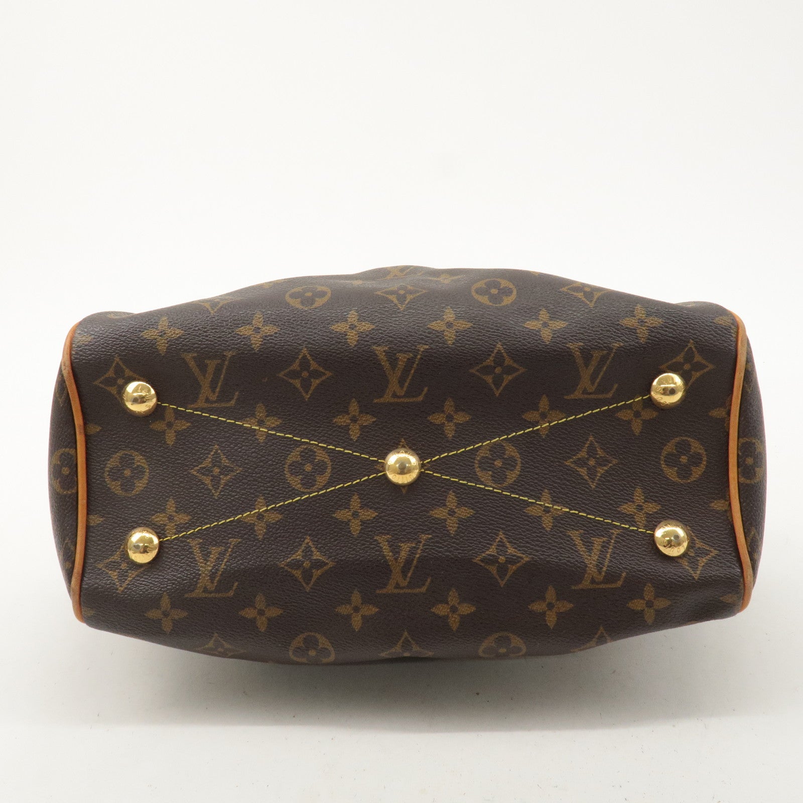 Louis Vuitton Monogram Tivoli PM Hand Bag Brown M40143