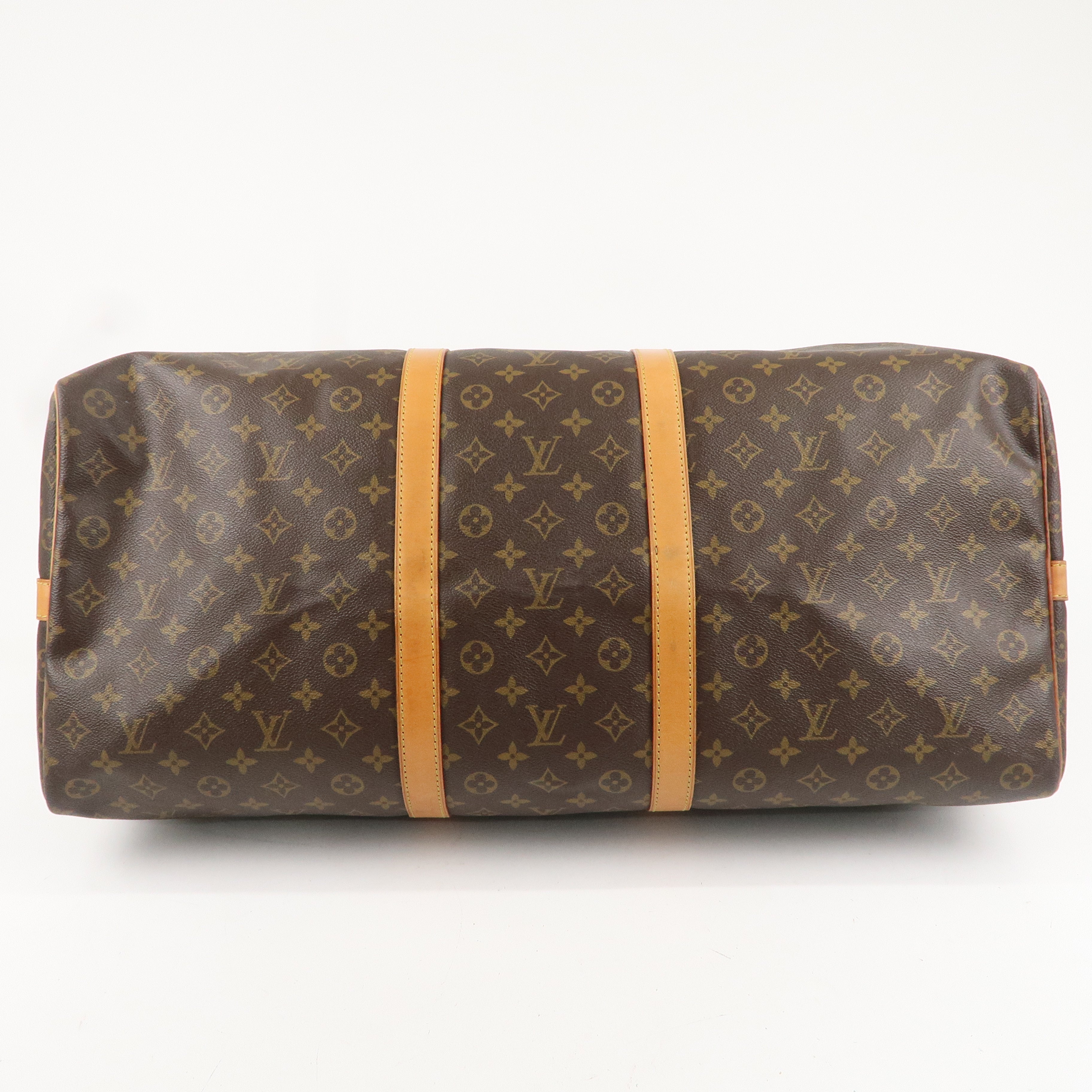 Louis Vuitton Monogram Keep All Bandouliere 60 Bag Brown M41412