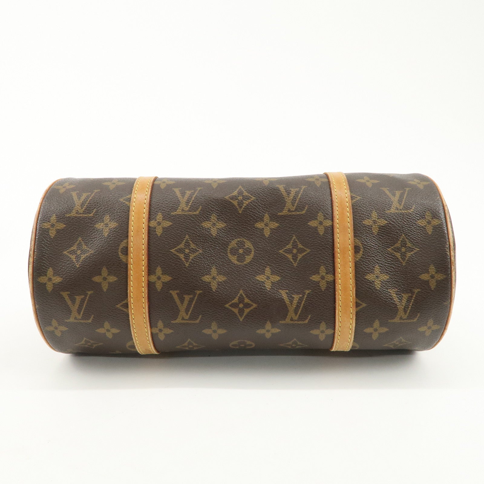 Louis Vuitton Monogram Papillon 30 Hand Bag M51385 Brown Used