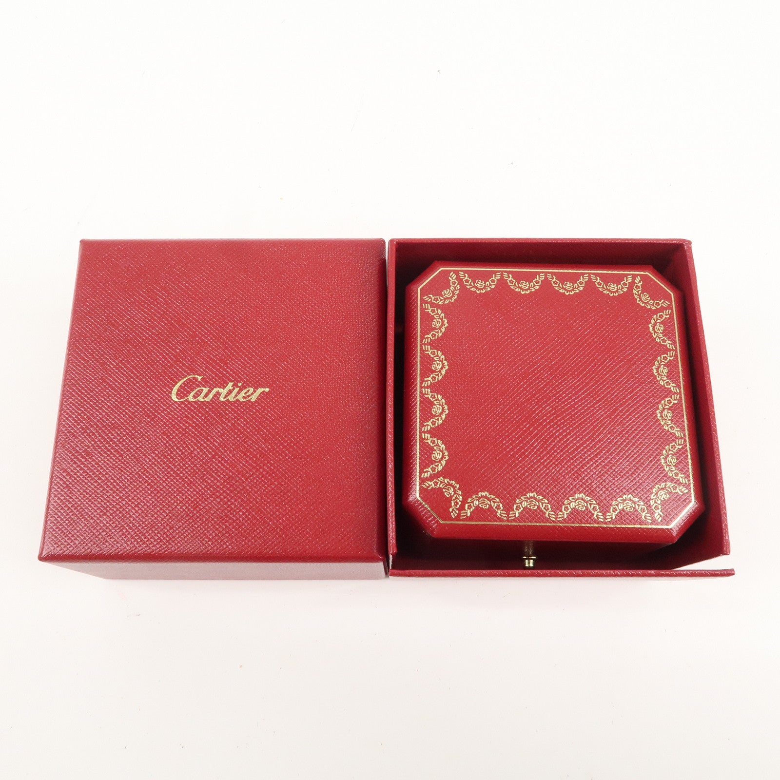 Cartier Set of 2 Ring Box Display Box Jewelry Box For Ring Red