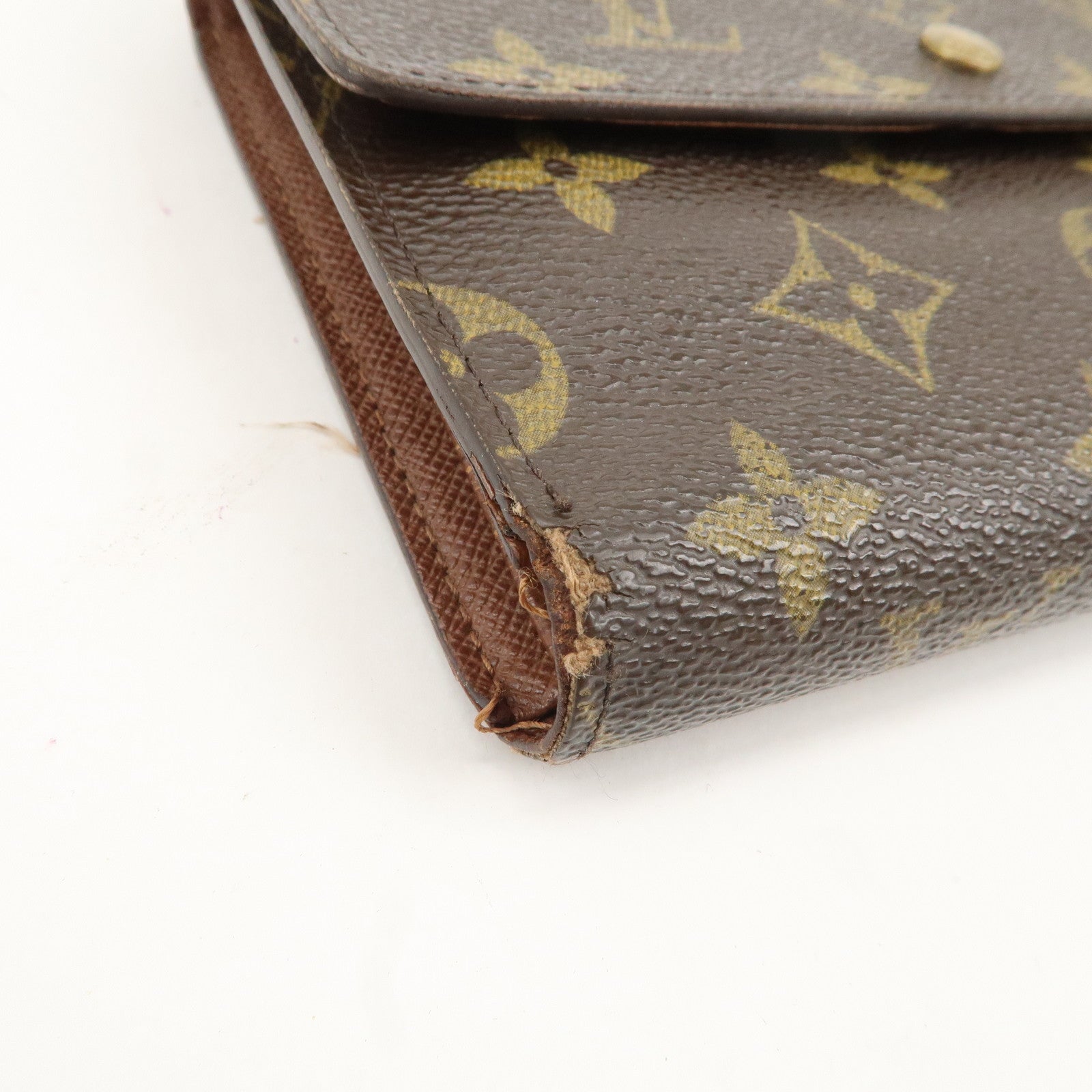 Louis Vuitton Set of 2 Monogram Portefeuille Wallet M61734 M61217 Used