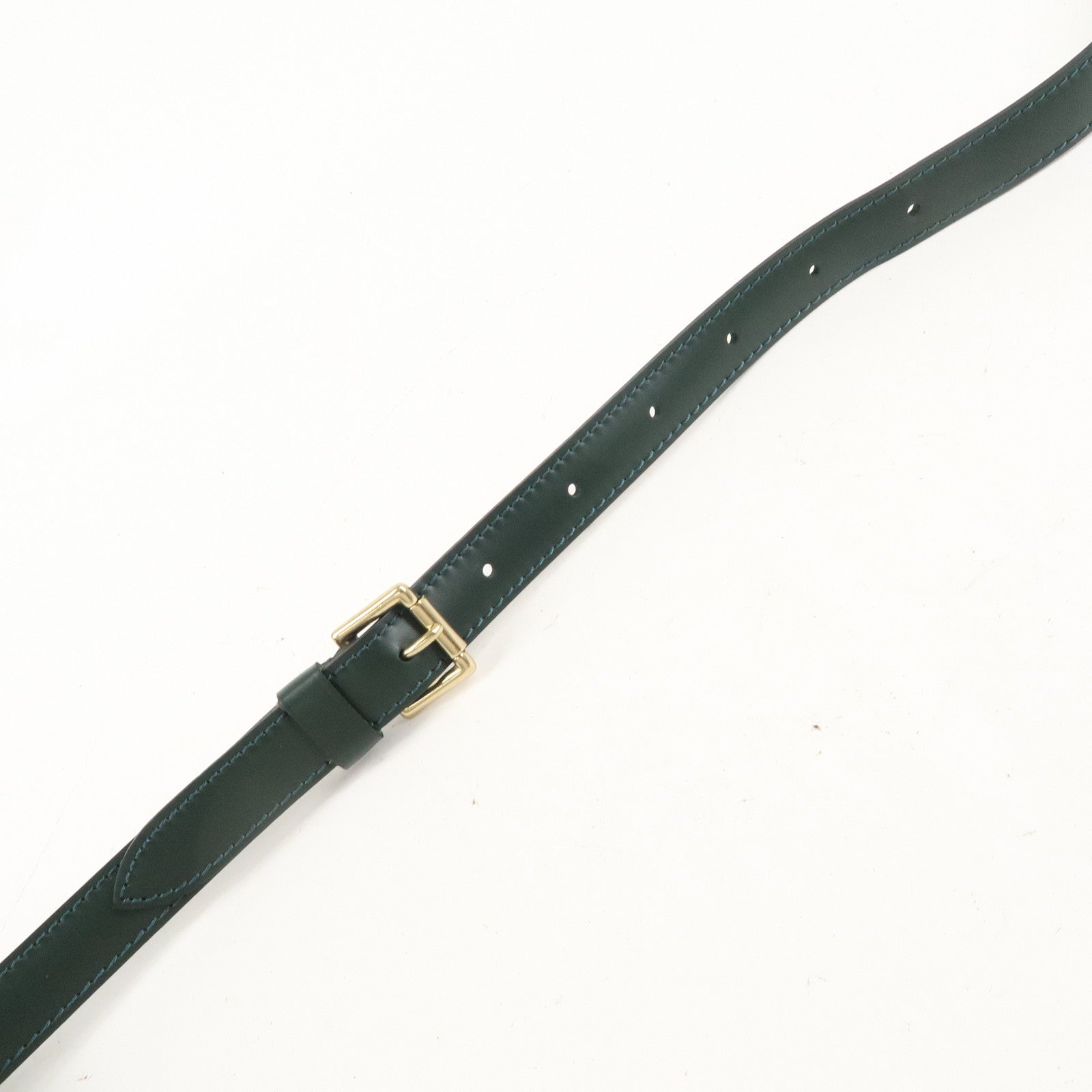 Louis Vuitton Leather Adjustable Shoulder Strap Green 100cm