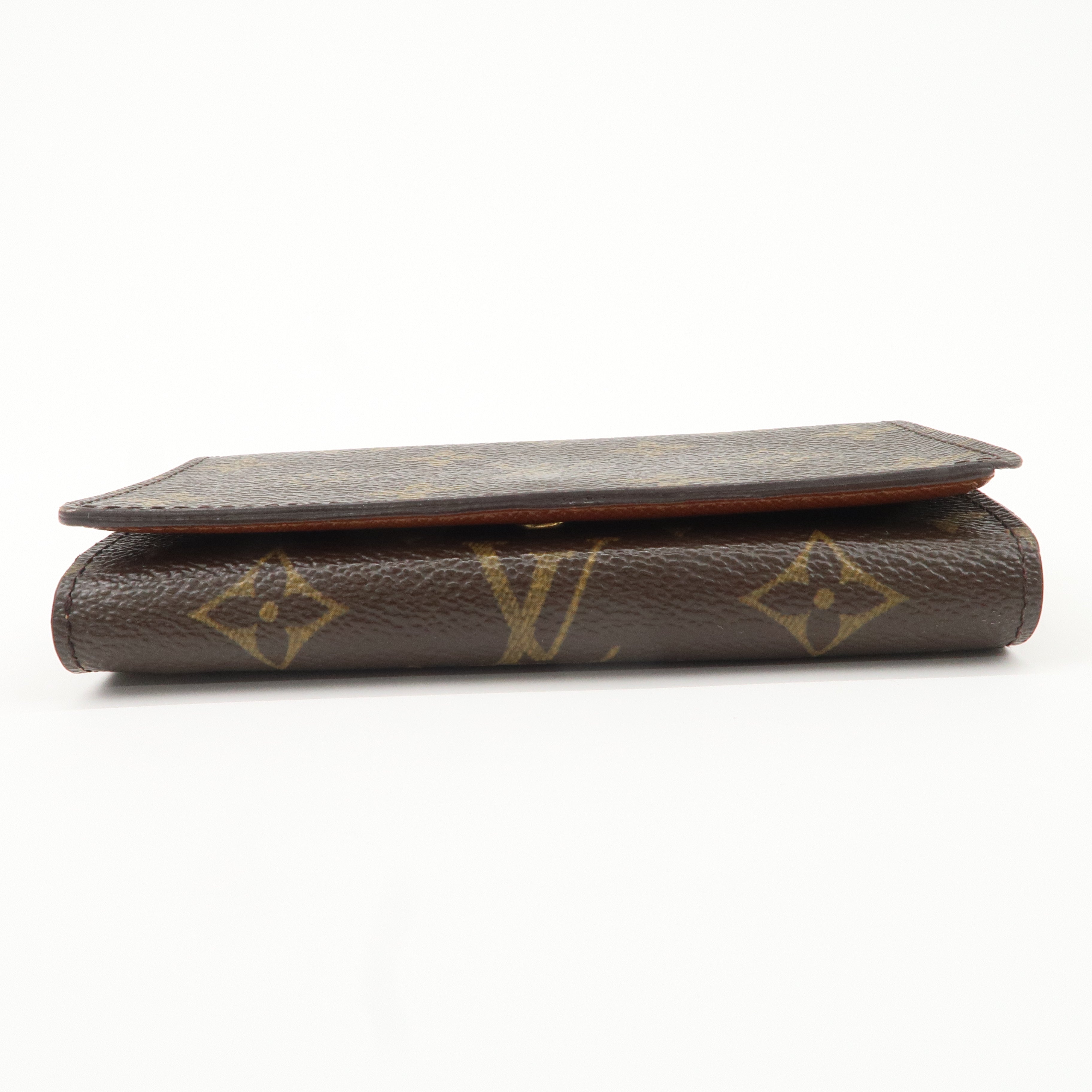 Louis Vuitton Monogram Porte Monnaie Billets Tresor Wallet M61730 Used