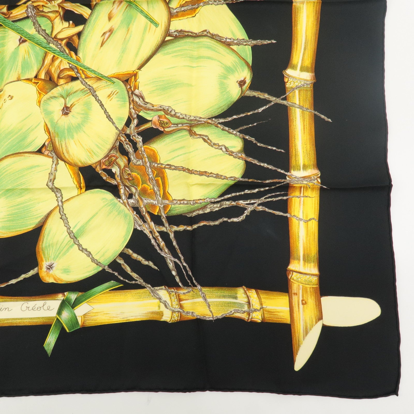 HERMES Carre 90 100% Silk Scarf Jardin Creole Creole Paradise