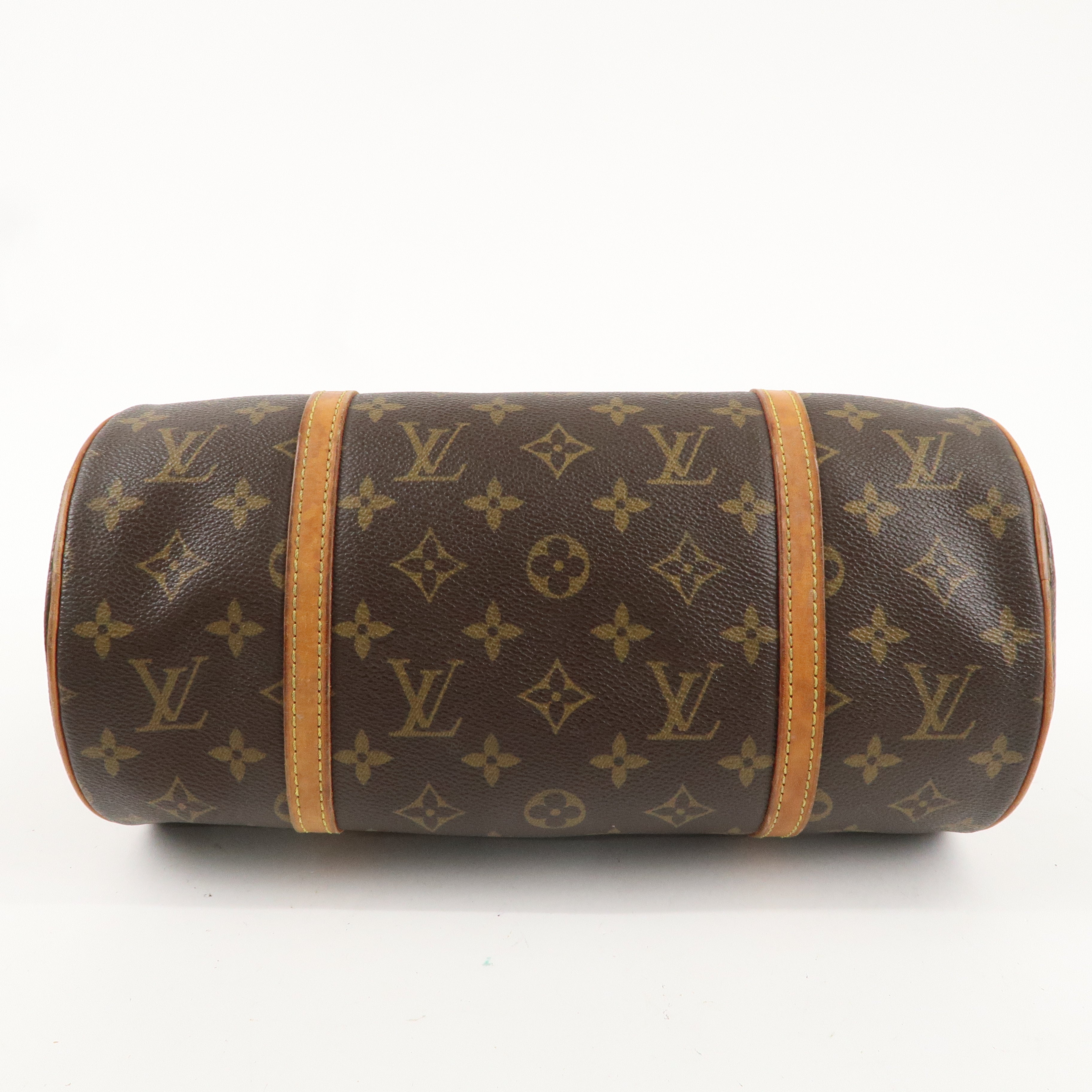 Louis Vuitton Monogram Papillon 30 Hand Bag 
Pouch Brown M51385