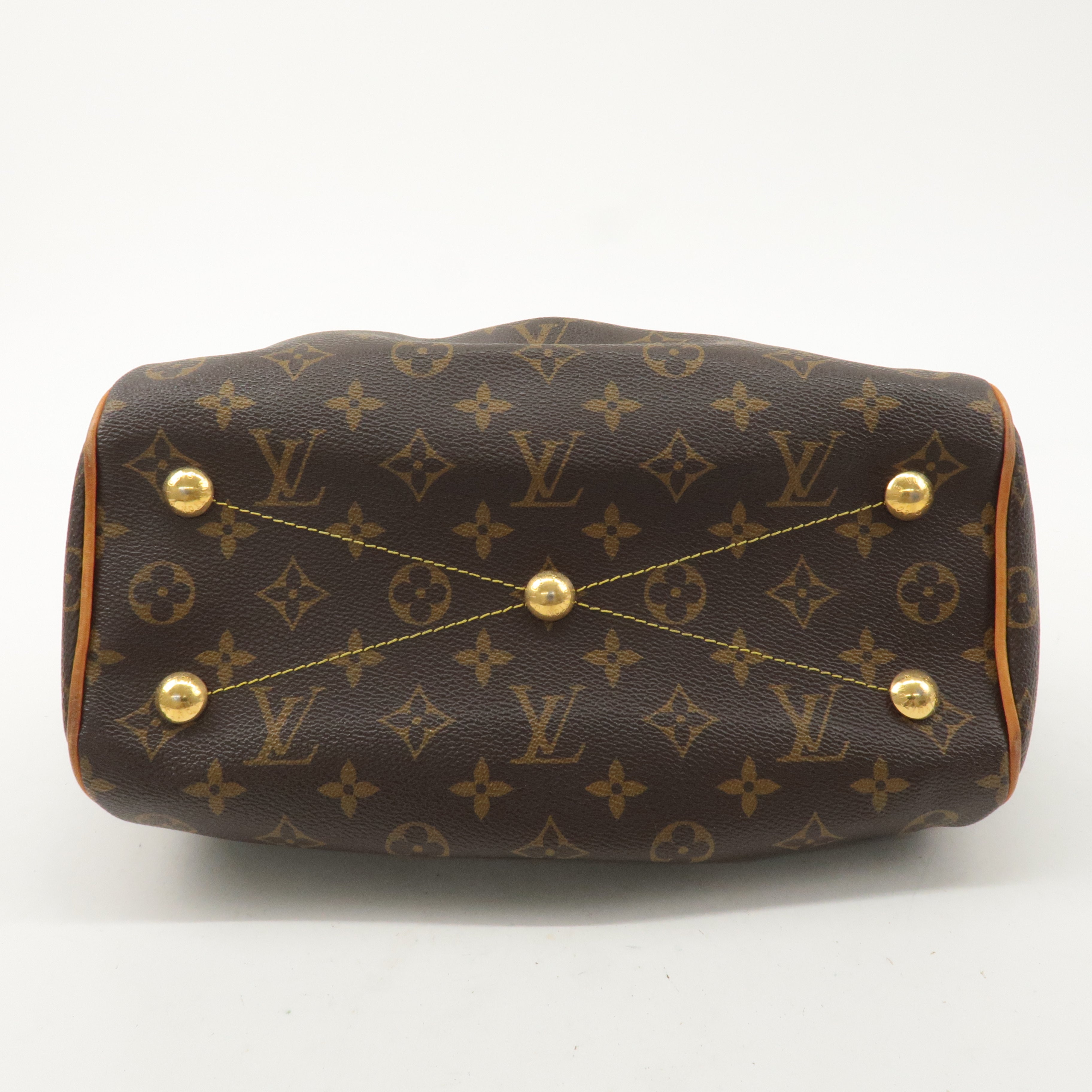 Louis Vuitton Monogram Tivoli PM Hand Bag Brown M40143