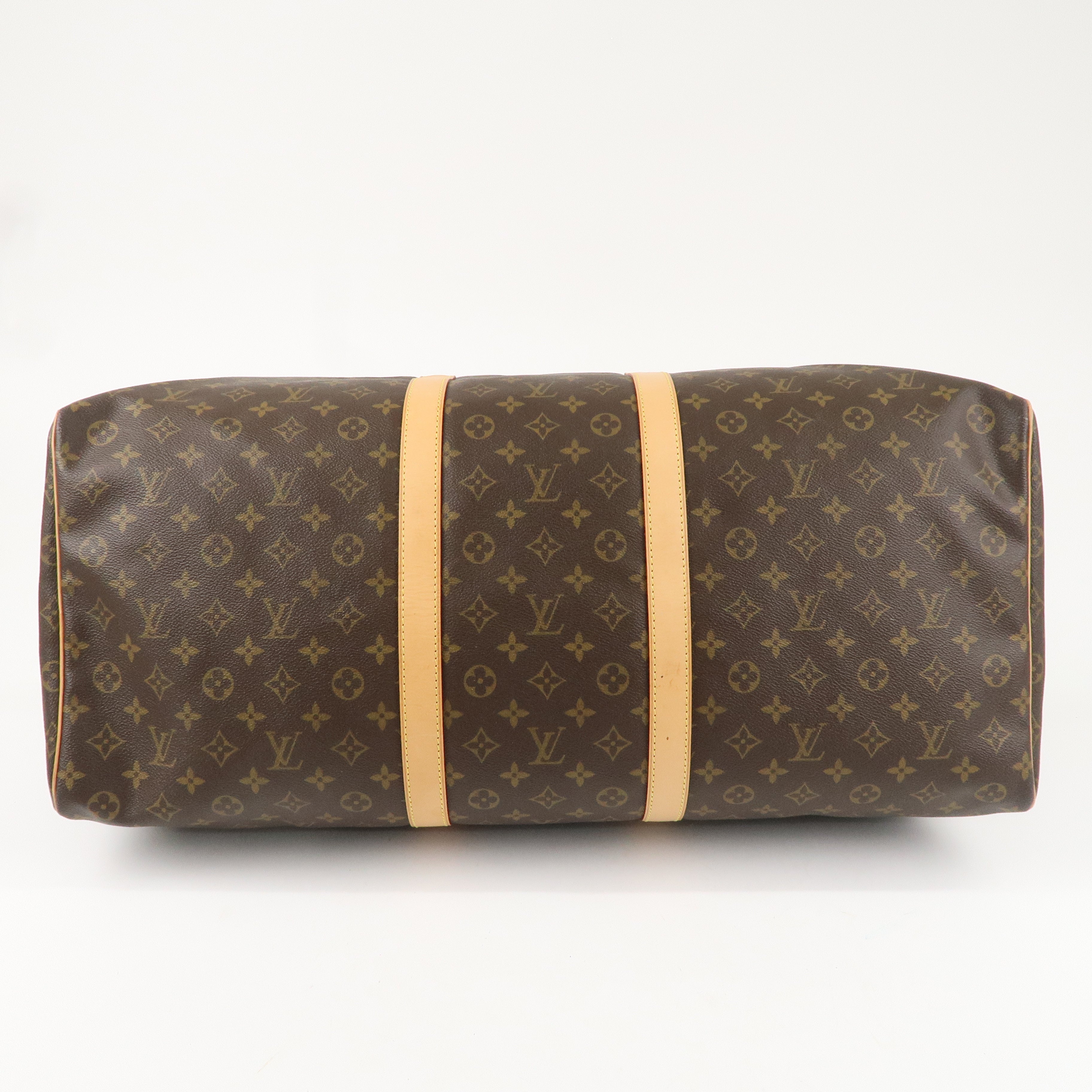 Louis Vuitton Monogram Keepall 60 Boston Bag Brown M42422