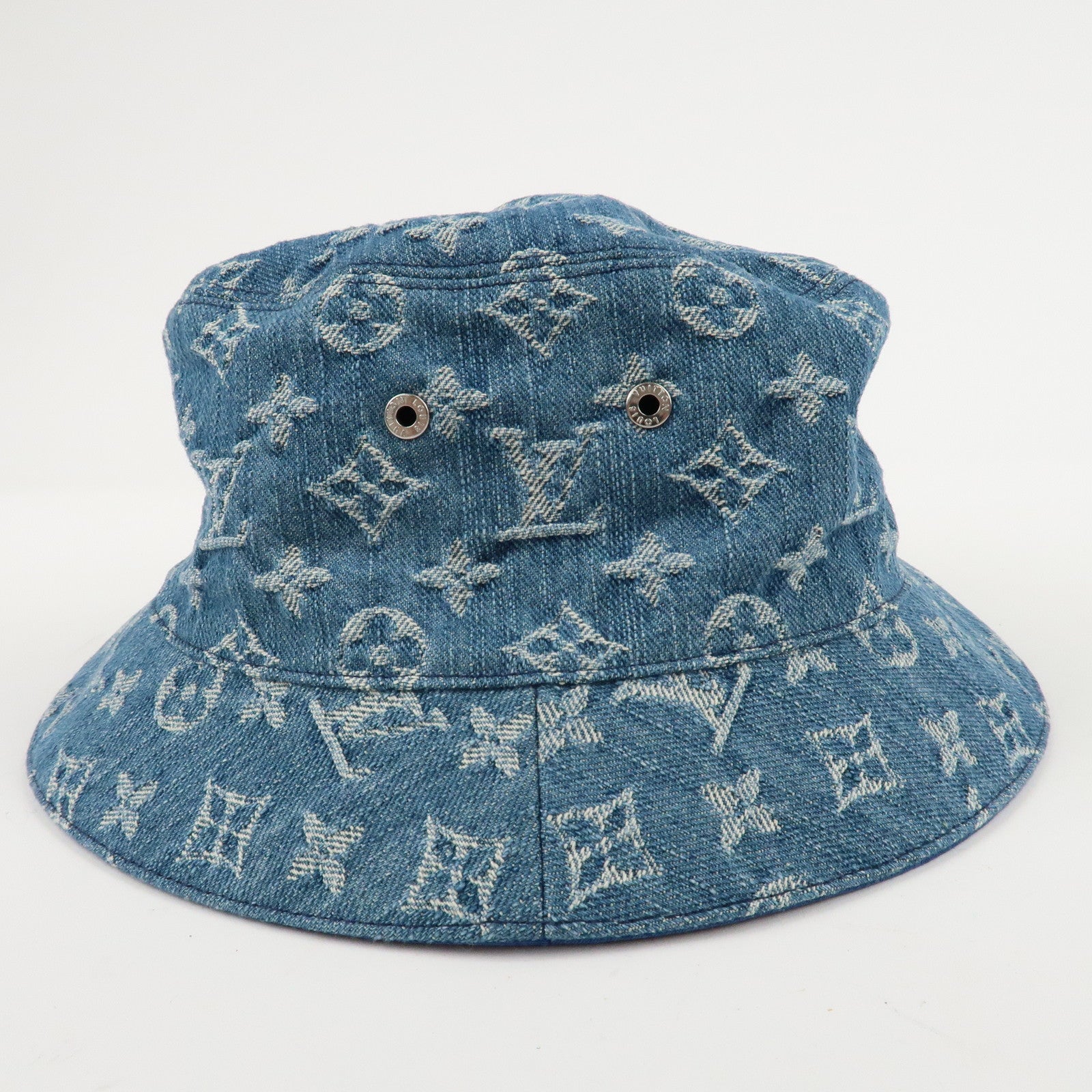 Louis Vuitton Monogram Denim Bucket Hat Essential 58 M78772 Used