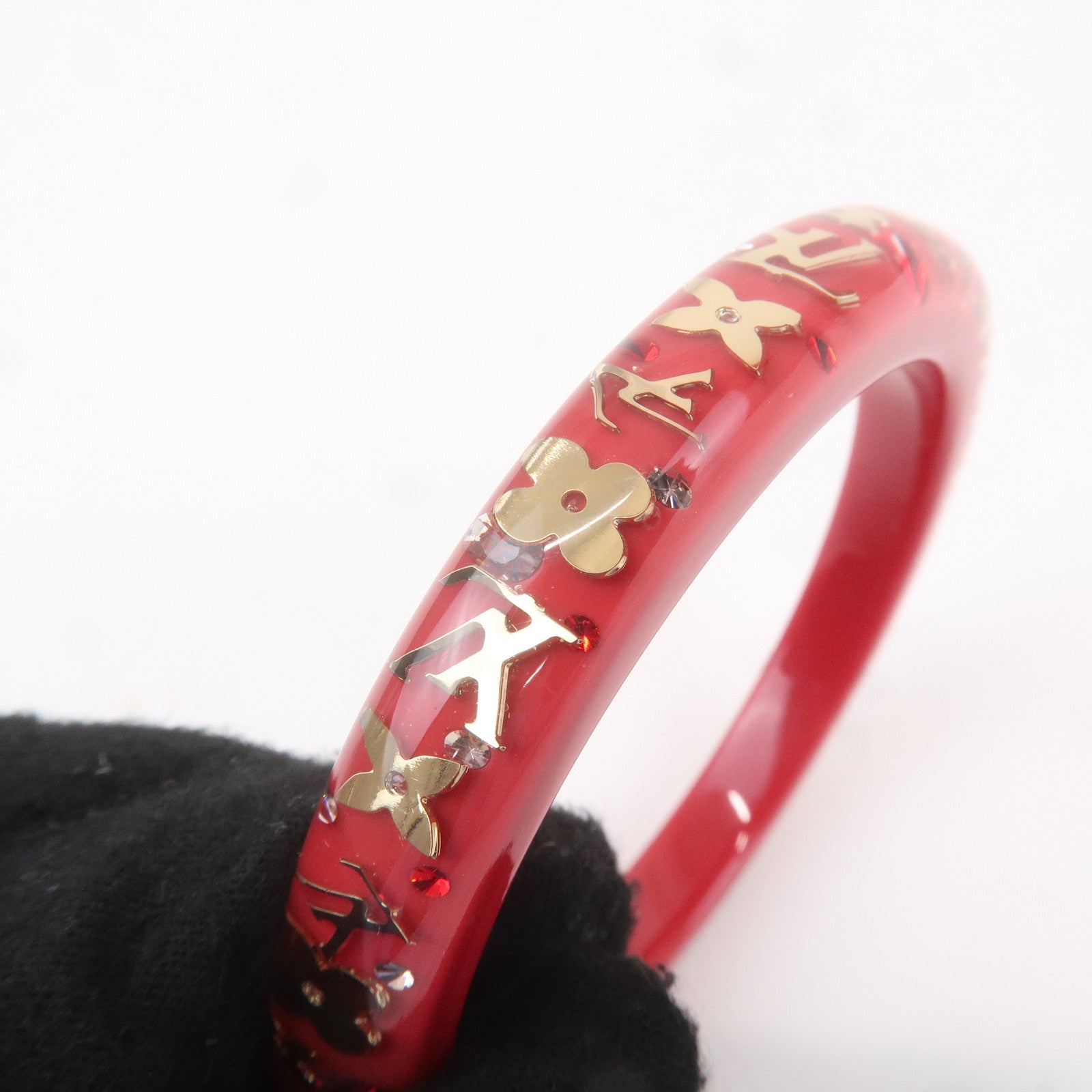 Louis Vuitton Bracelet Inclusion Bangle Red Gold M65017