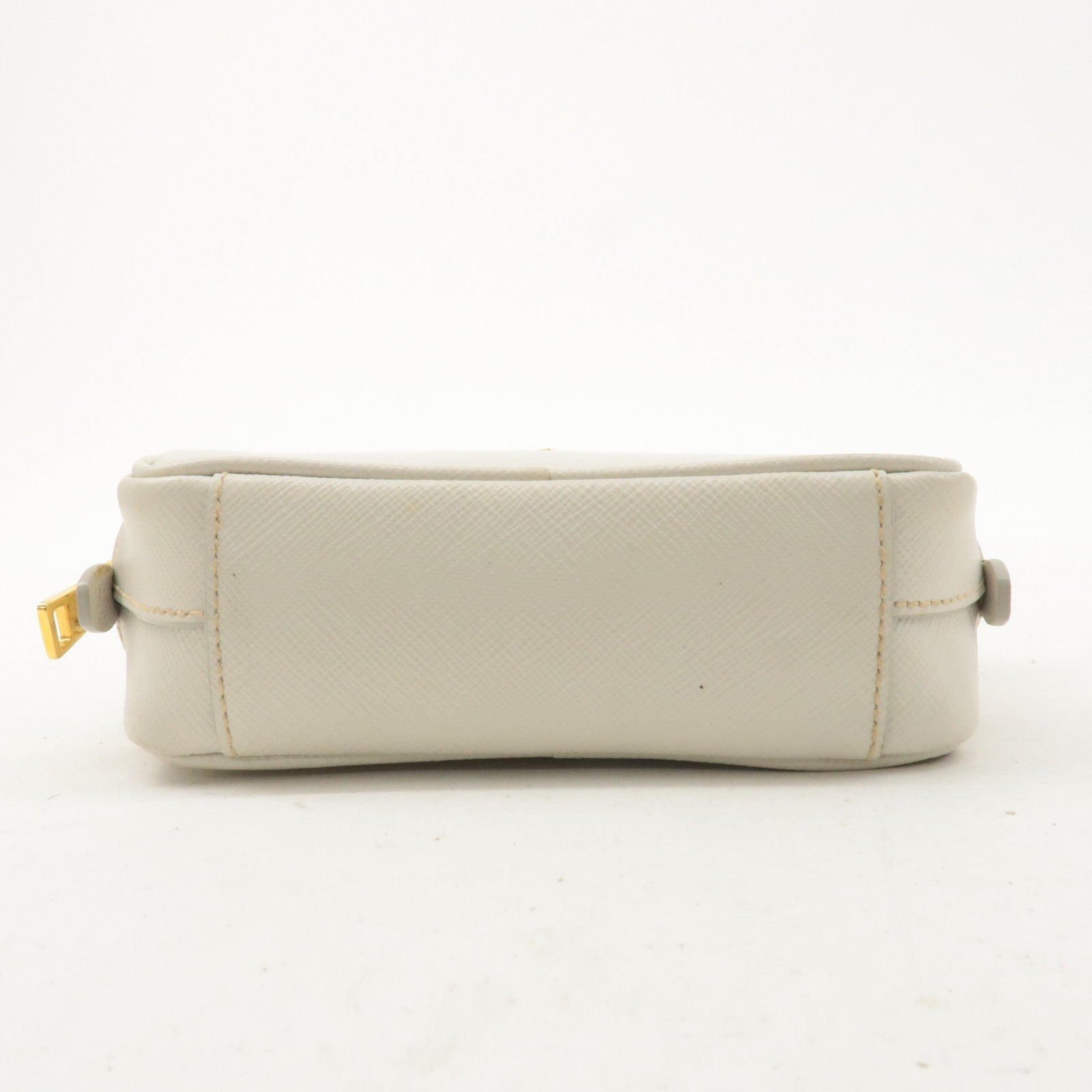 PRADA Logo Saffiano Leather Shoulder Bag Crossbody Bag White