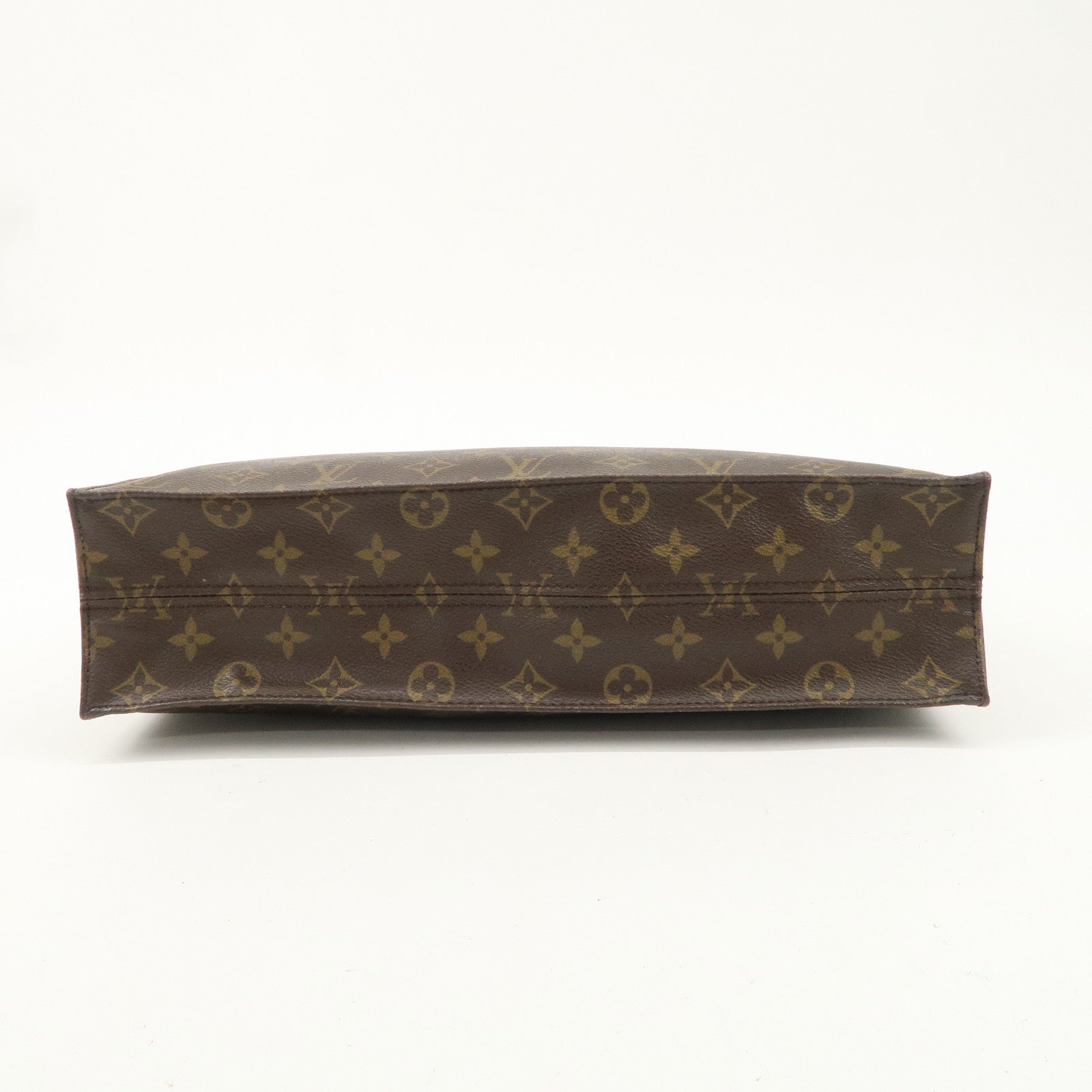 Louis Vuitton Monogram Sac Plat Hand Bag Brown M51140