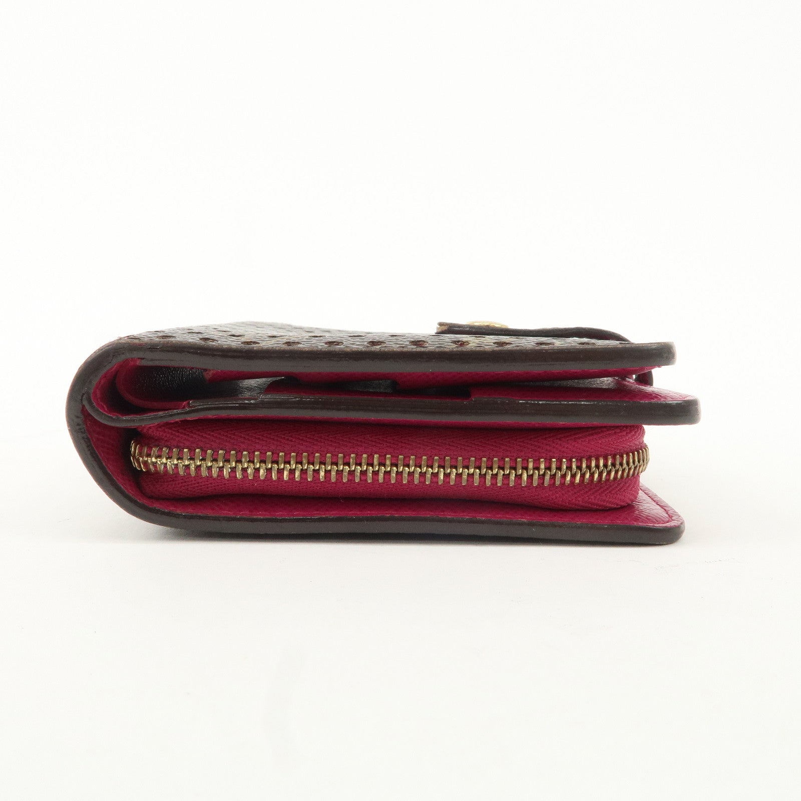 Louis Vuitton Monogram Perfor Compact Zip Wallet Fuchsia M95188