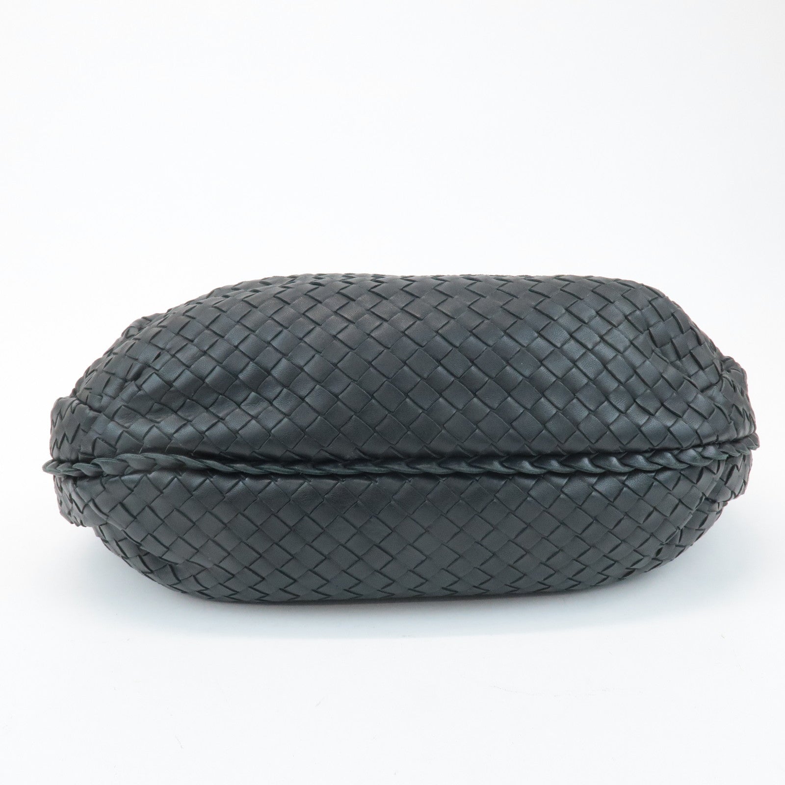 BOTTEGA VENETA Intrecciato Leather Shoulder Bag Black 232499