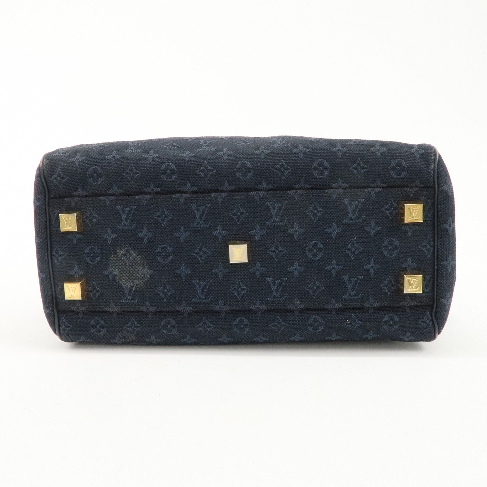 Louis Vuitton Monogram Mini Josephine PM Hand Bag TST Blue M92414 Used