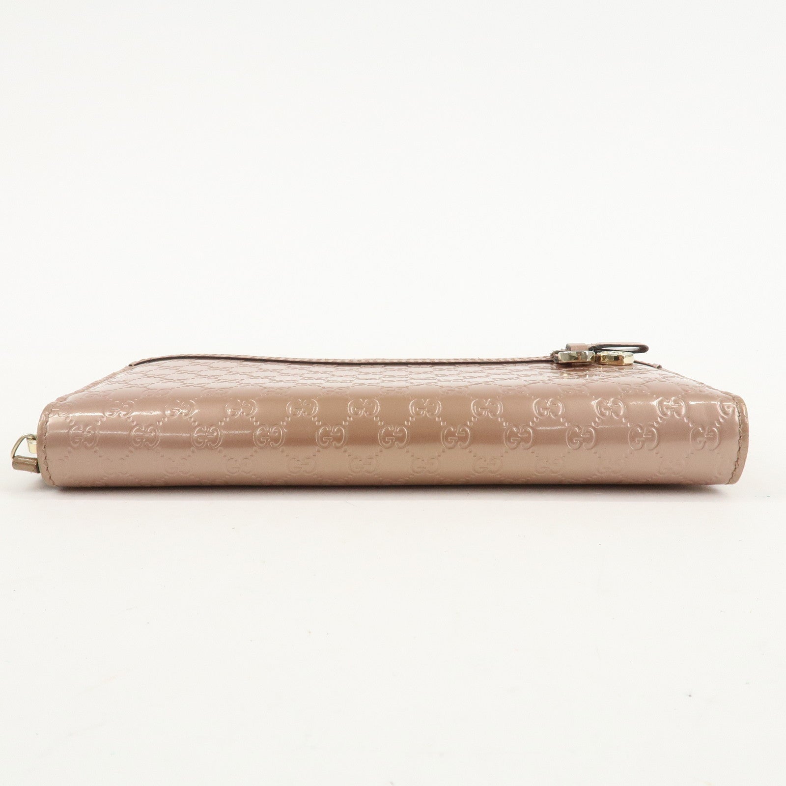 GUCCI Micro Guccissima Patent Leather Zippy Long Wallet 258406