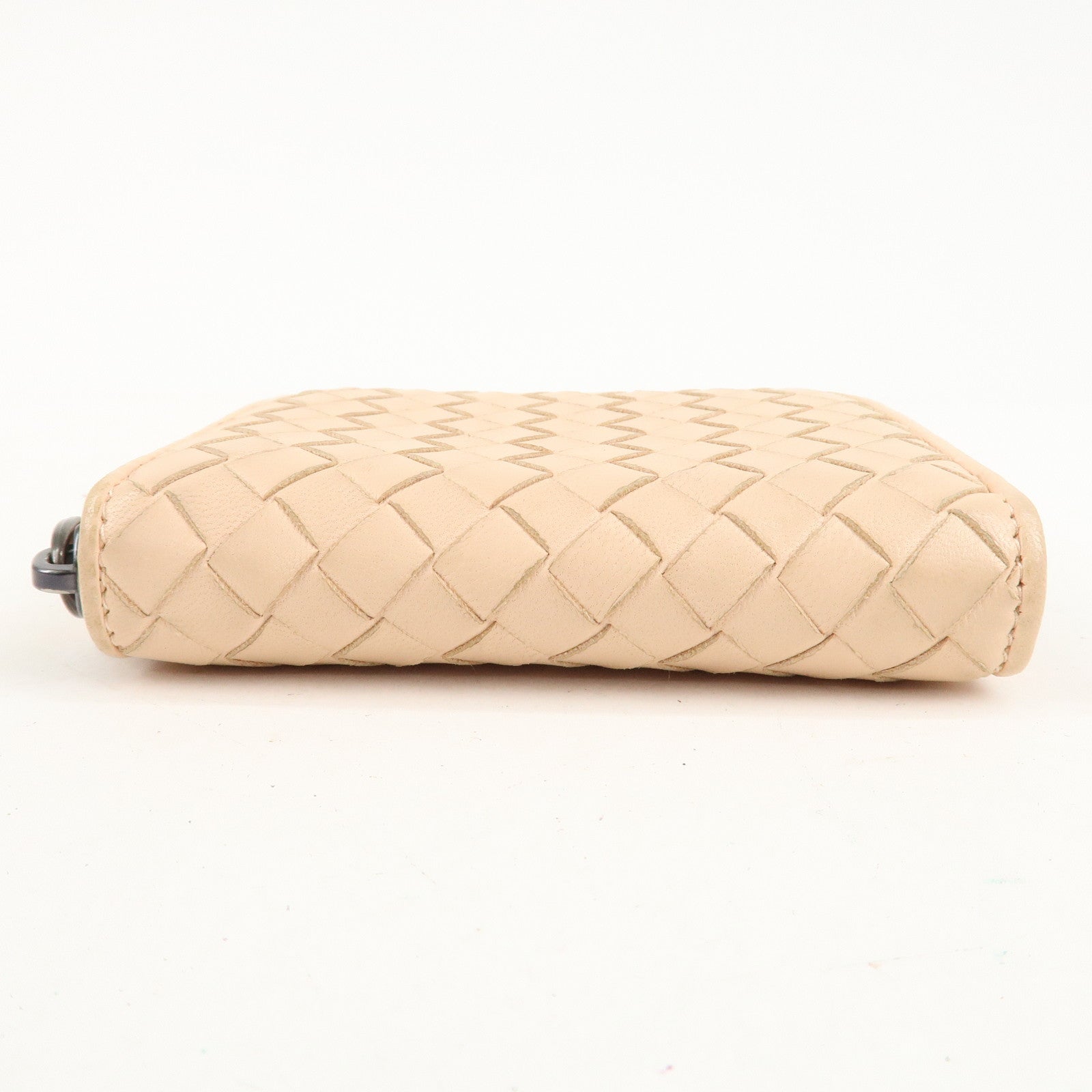 BOTTEGA VENETA Intrecciato Leather Round Zipper Coin Case