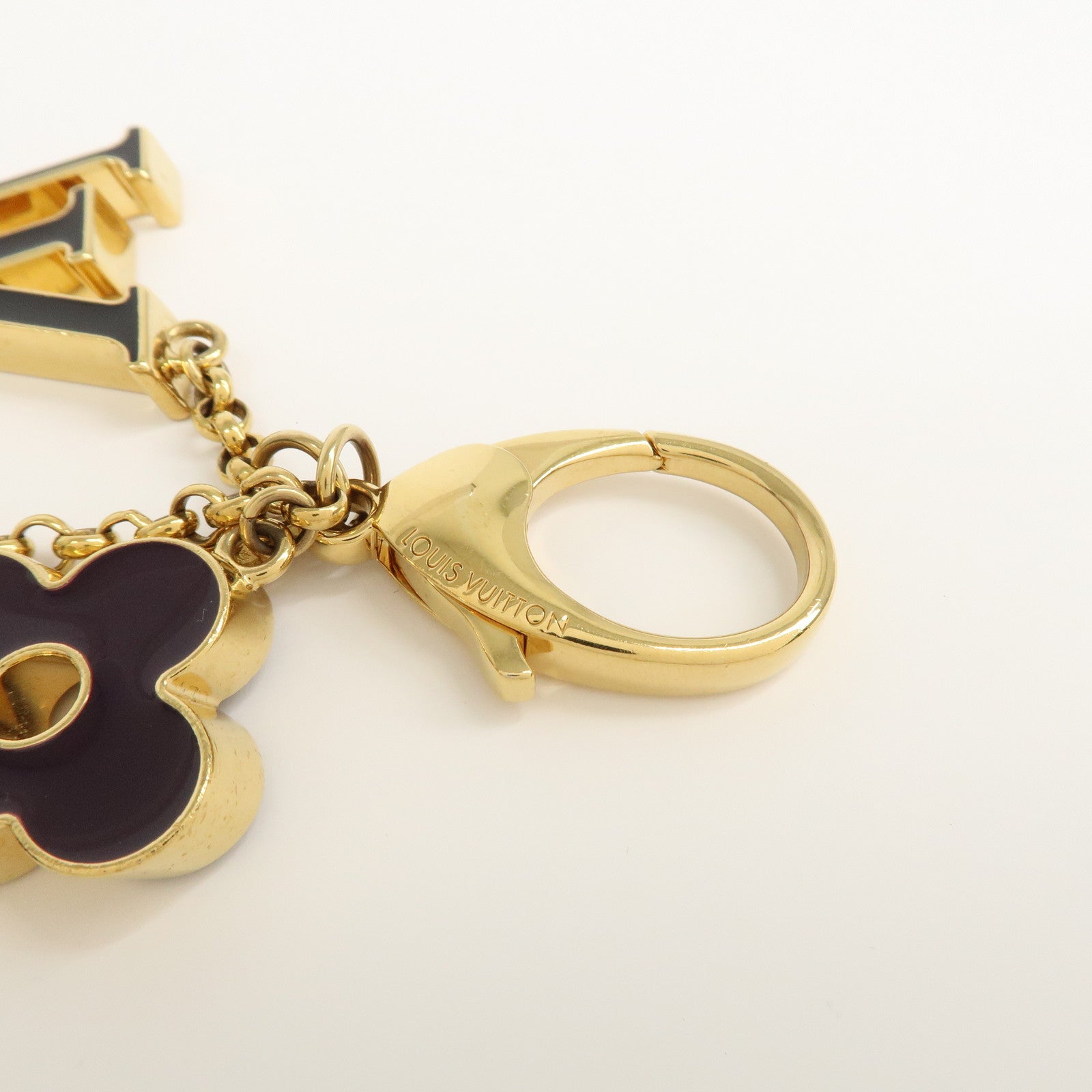 Louis Vuitton Fleur de Monogram Key Chain Bag Charm M67119 Used