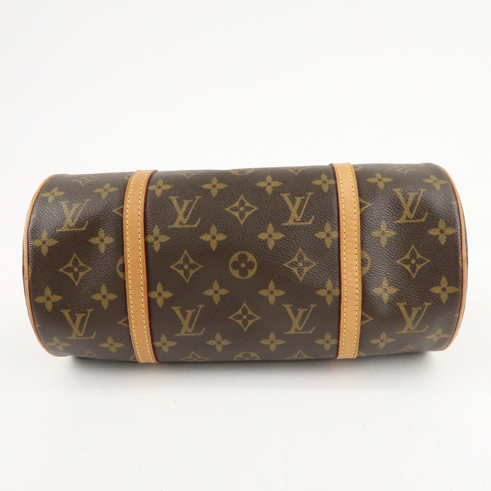 Louis Vuitton Monogram Papillon 30 Hand Bag New Style Brown M51385 Used