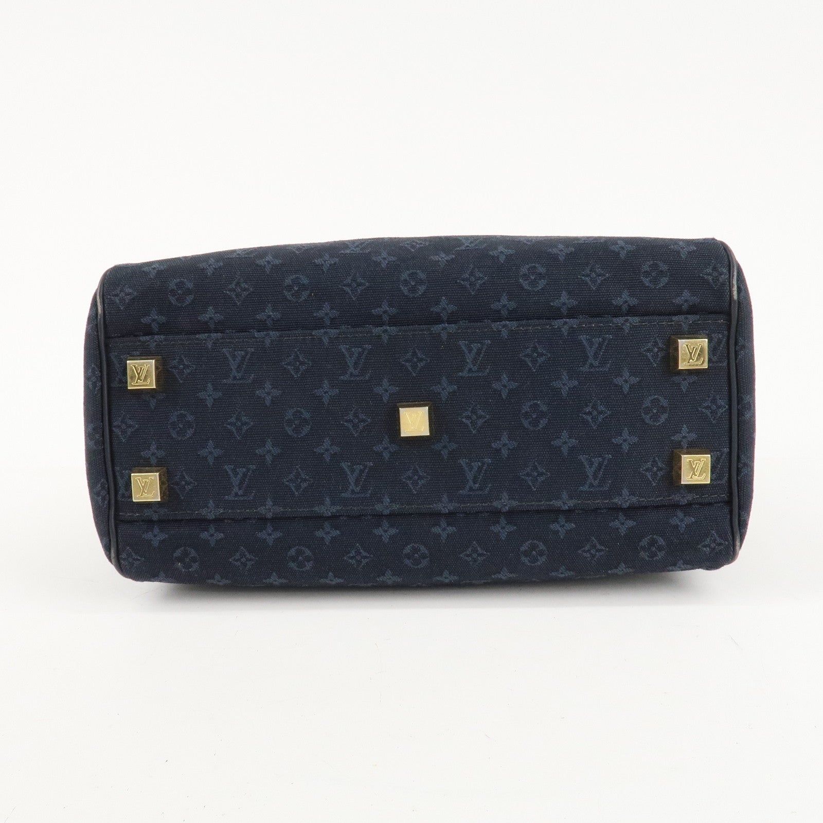 Louis Vuitton Monogram Mini Josephine PM Hand Bag Blue M92414 Used