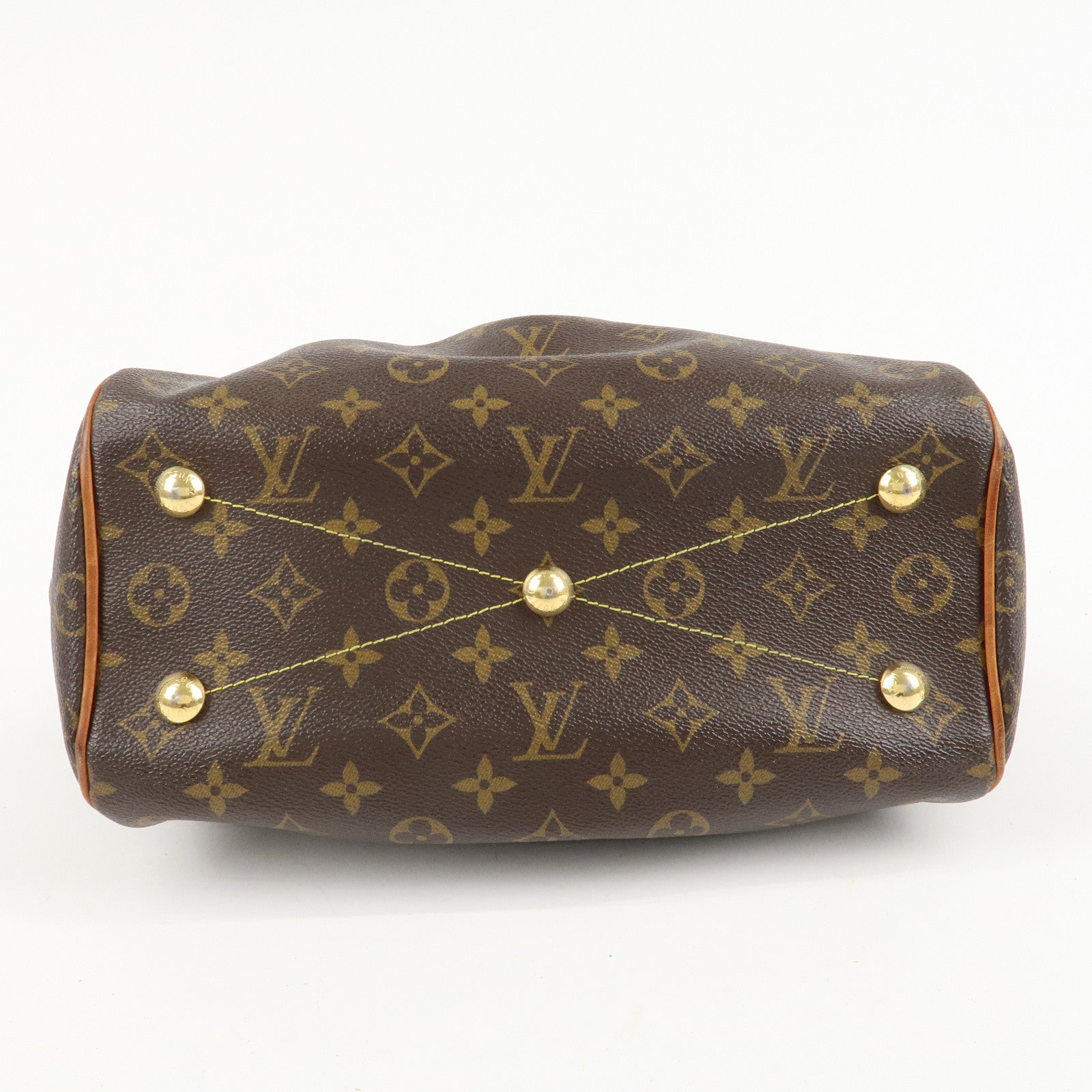 Louis Vuitton Monogram Tivoli PM Hand Bag Brown M40143 Used