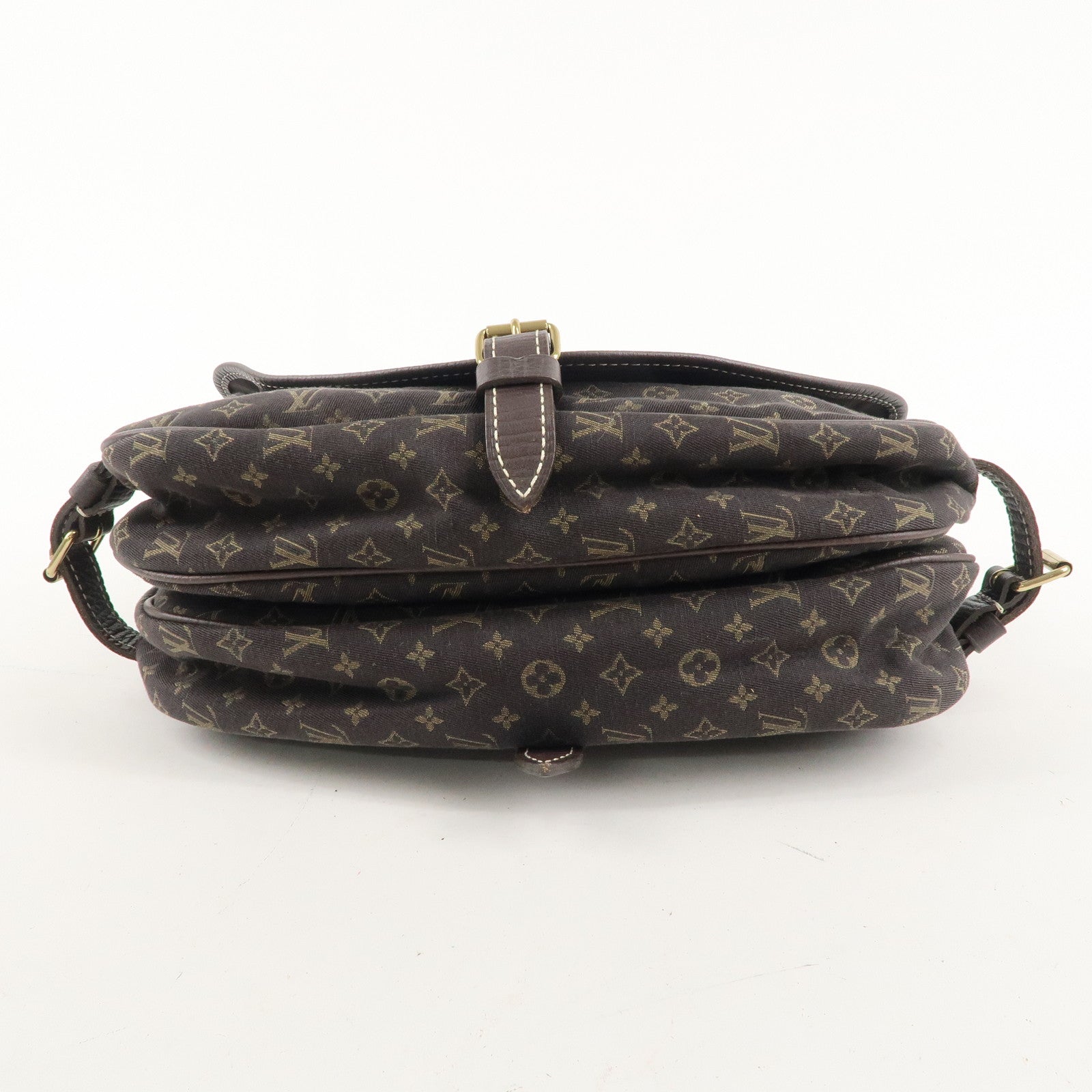 Louis Vuitton Monogram Mini Lin Saumur 30 Ebene Brown M95227