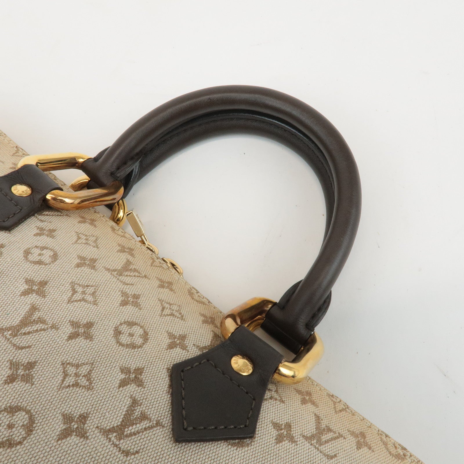 Louis Vuitton Monogram Mini Alma Long Hand Bag Khaki M92206