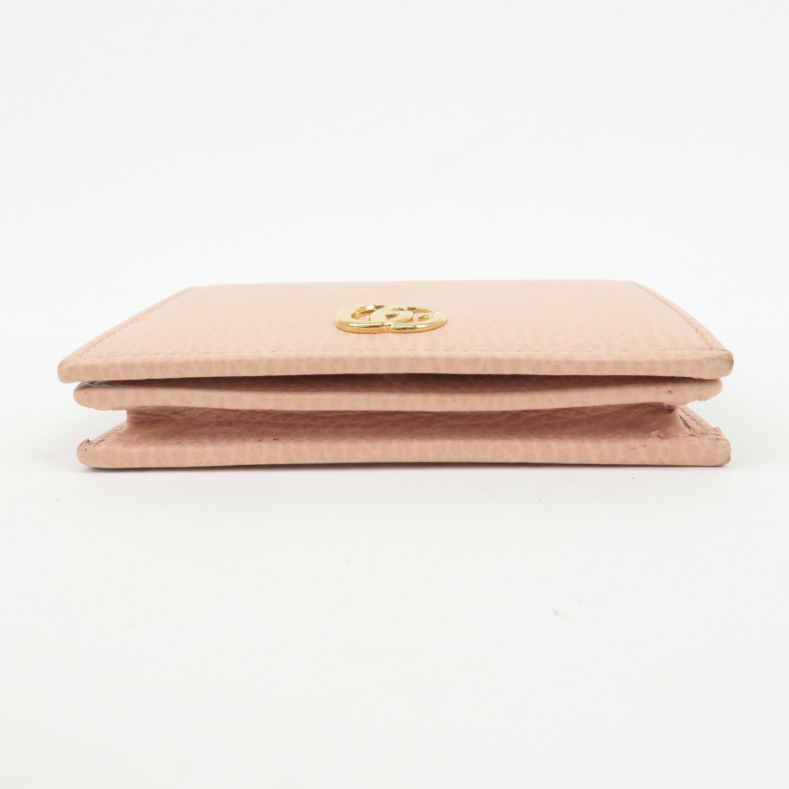 GUCCI Marmont Leather Bi-fold Wallet Card Coin Case Pink 456126