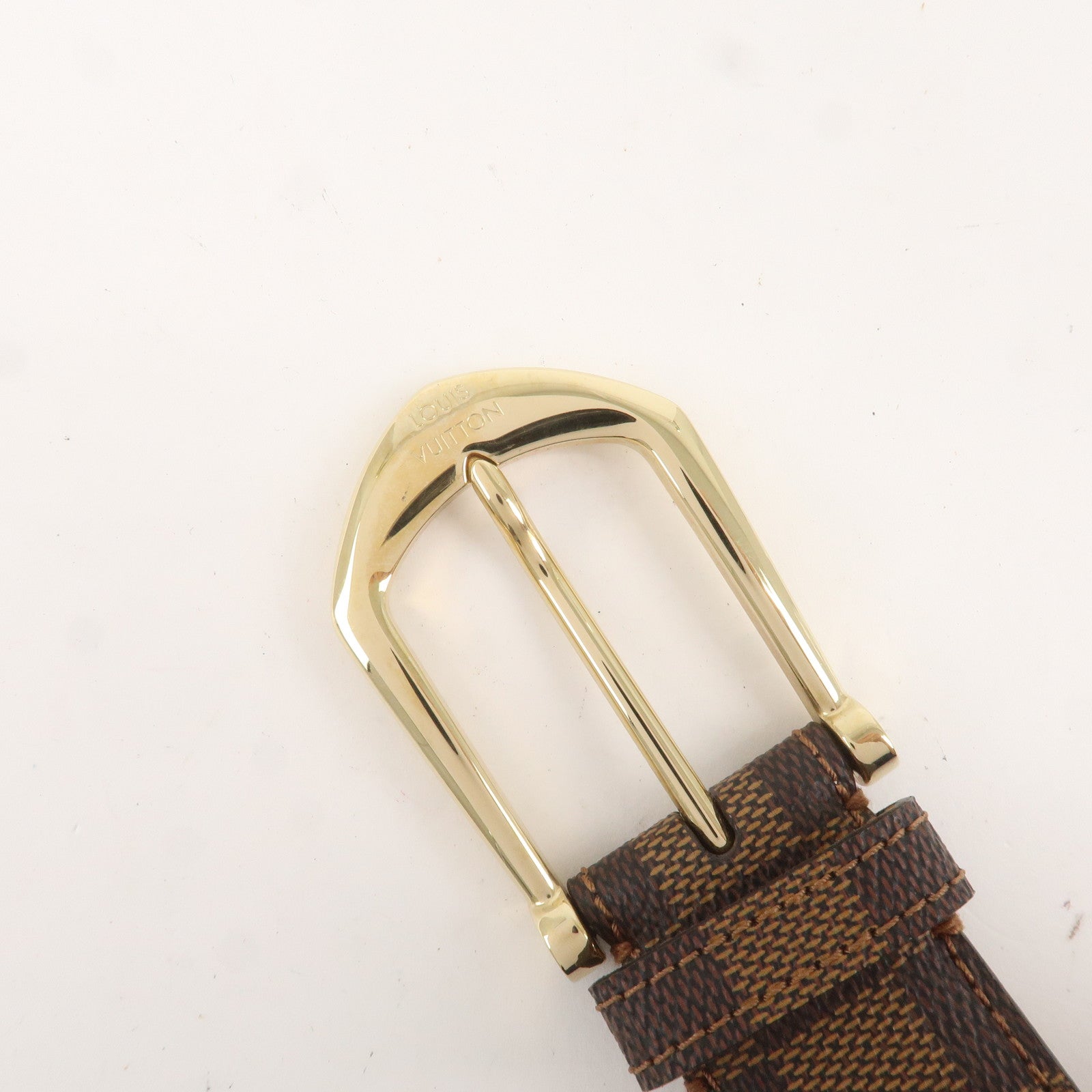 Louis Vuitton Damier Ebene Saint Tulle Riveted Belt 90/36 M6835